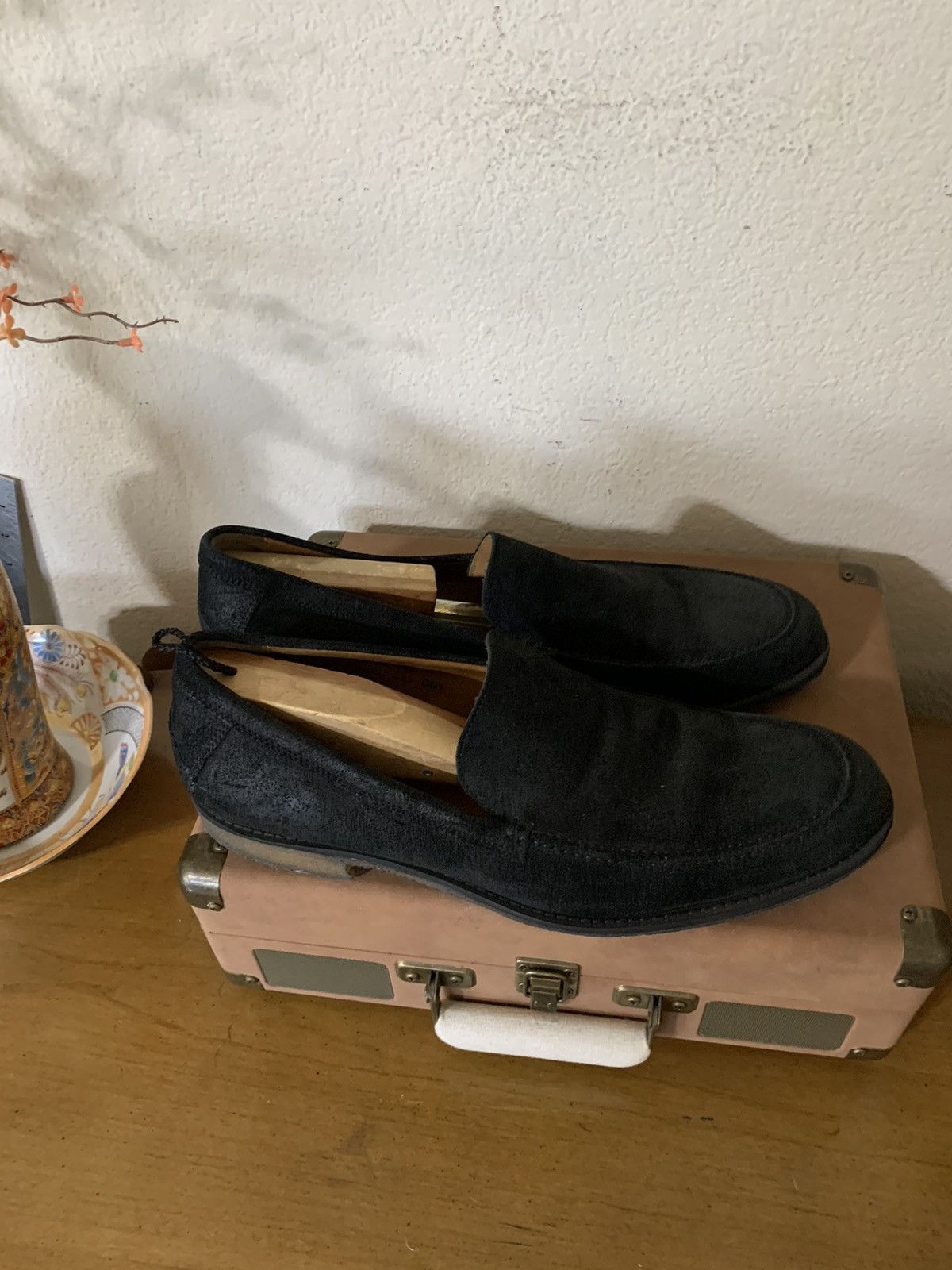 John Varvatos Brushed Suede Dress slip ons Size US 12 / EU 45 - 3 Thumbnail
