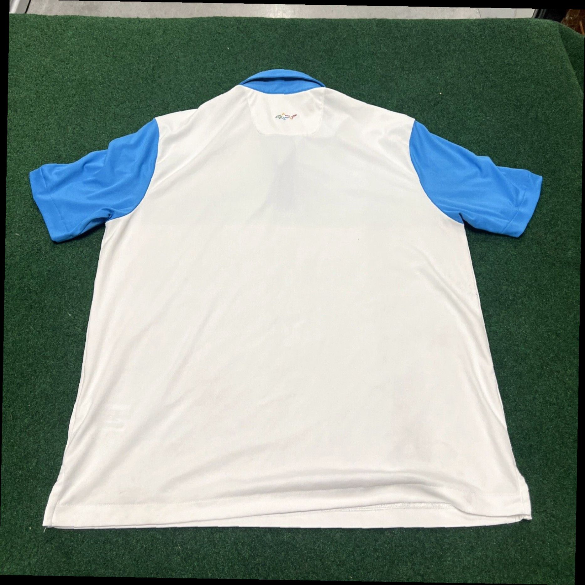 Vintage Greg Norman Polo Shirt Mens XL Play Dry White Blue Short Sleeve Adult Golf Size US XL / EU 56 / 4 - 6 Thumbnail