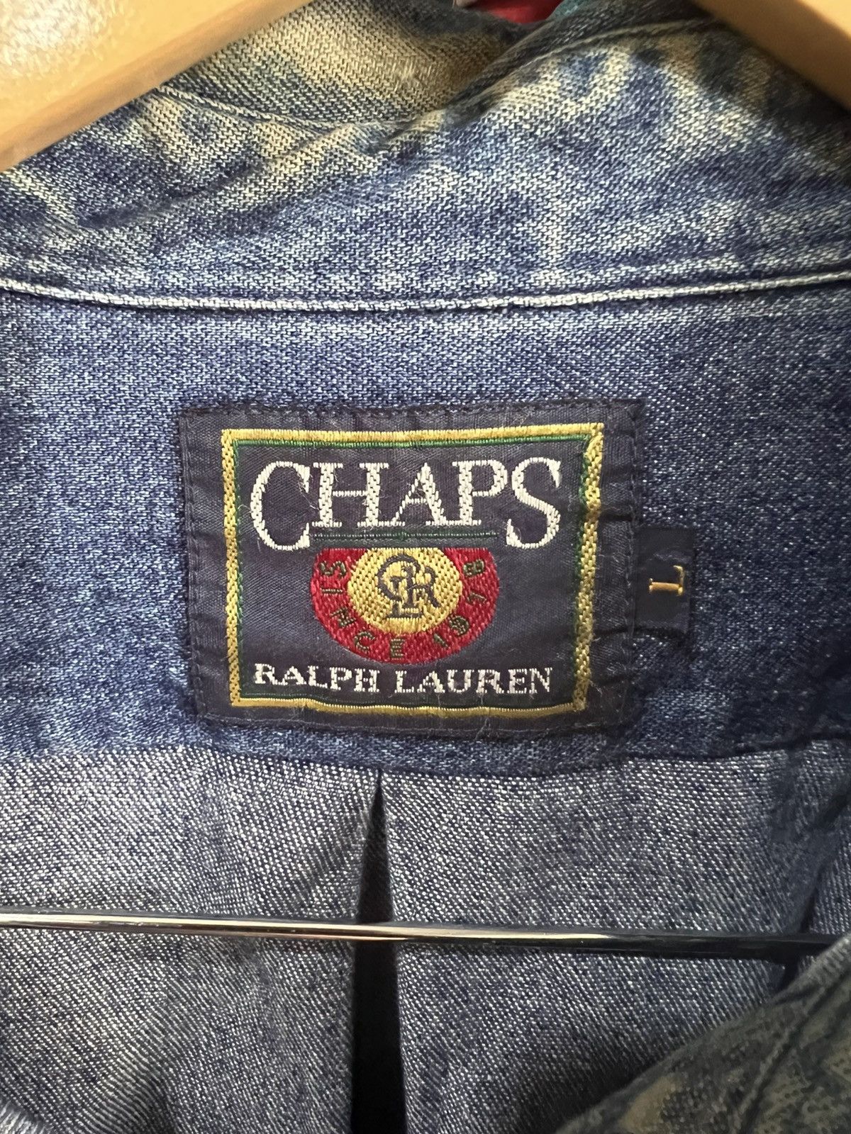 Chaps Ralph Lauren 🔥Vintage Chaps Ralph Lauren Long Sleeve Denim Shirt Size US L / EU 52-54 / 3 - 15 Thumbnail