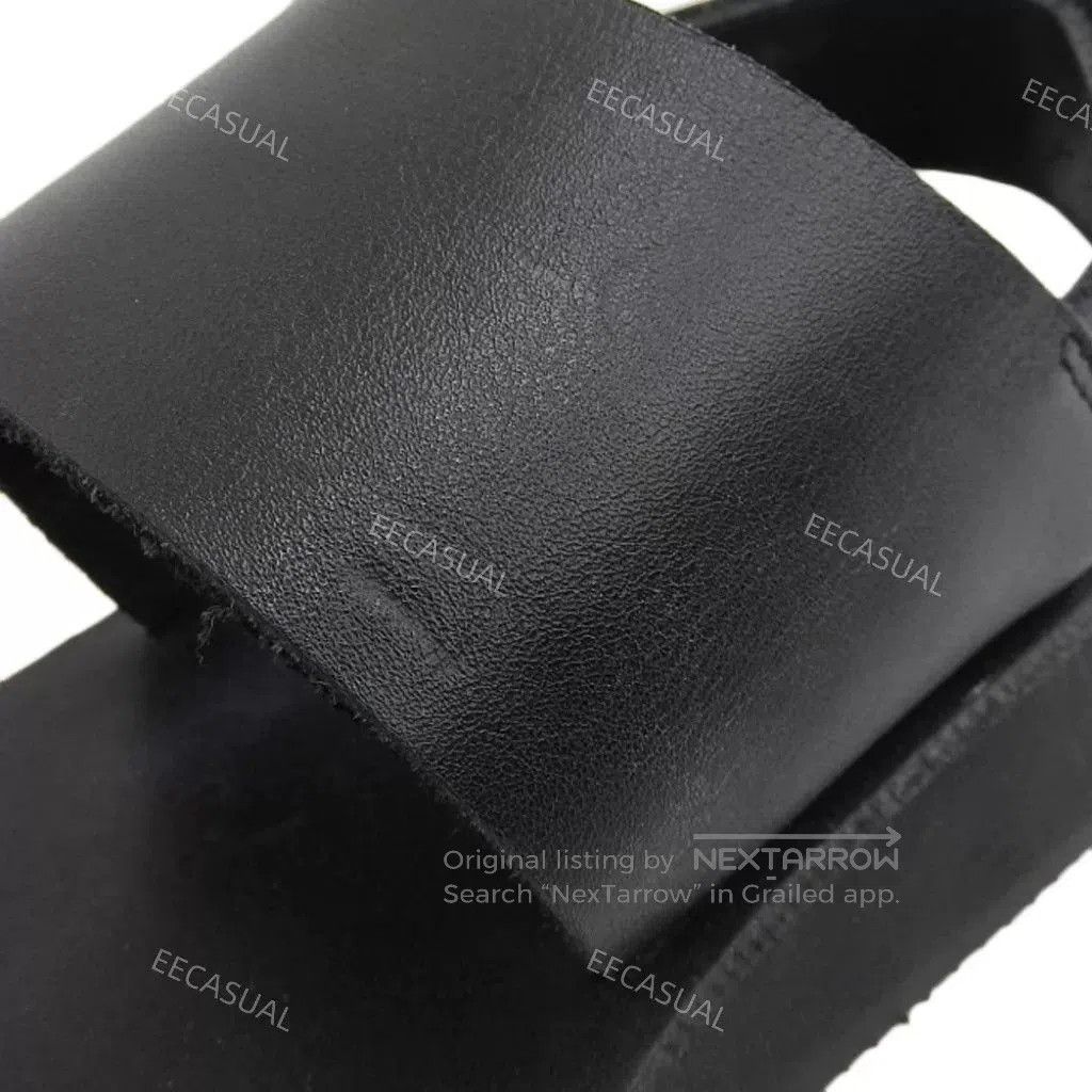 Yohji Yamamoto Yohji Yamamoto Black Leather Sandals. Size US 7 / EU 40 - 3 Thumbnail