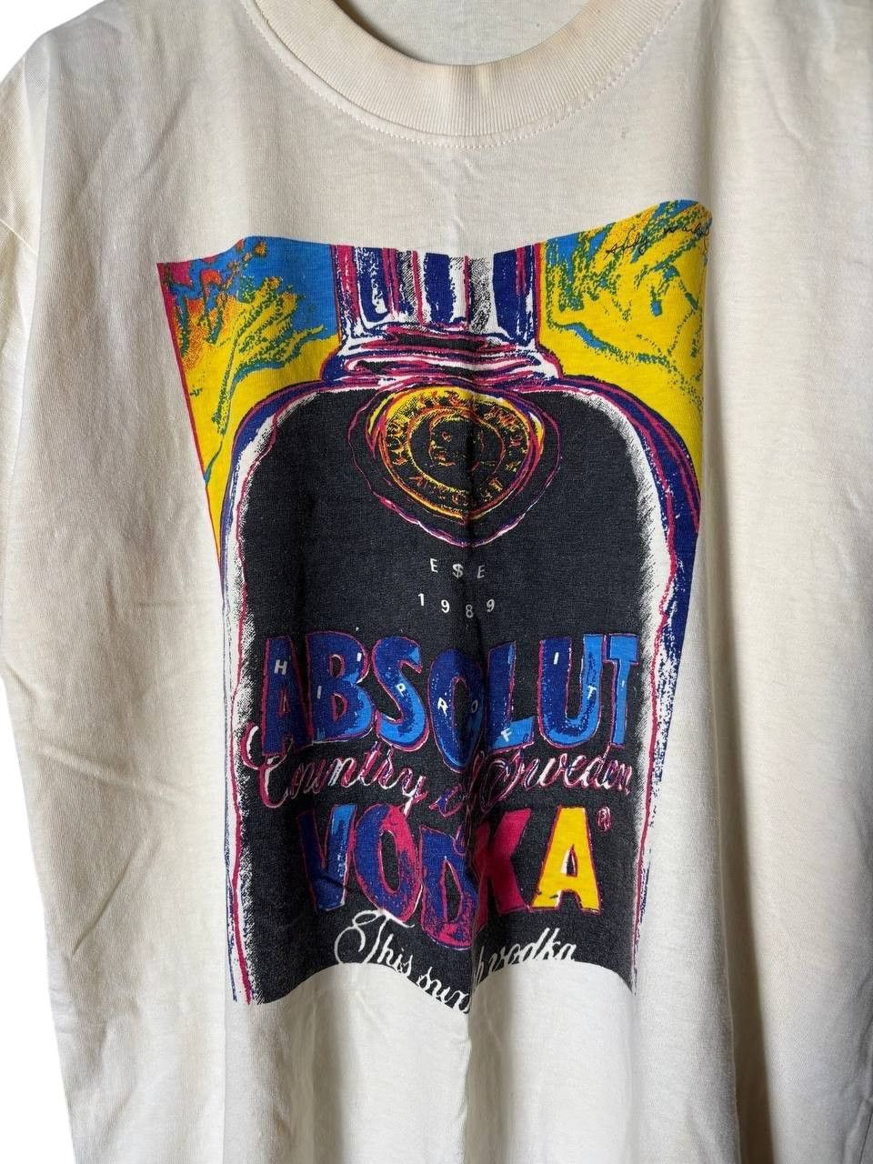 Vintage ABSOLUT VODKA 1989 Merch Rare Vintage T-shirt Tee Size US M / EU 48-50 / 2 - 3 Thumbnail