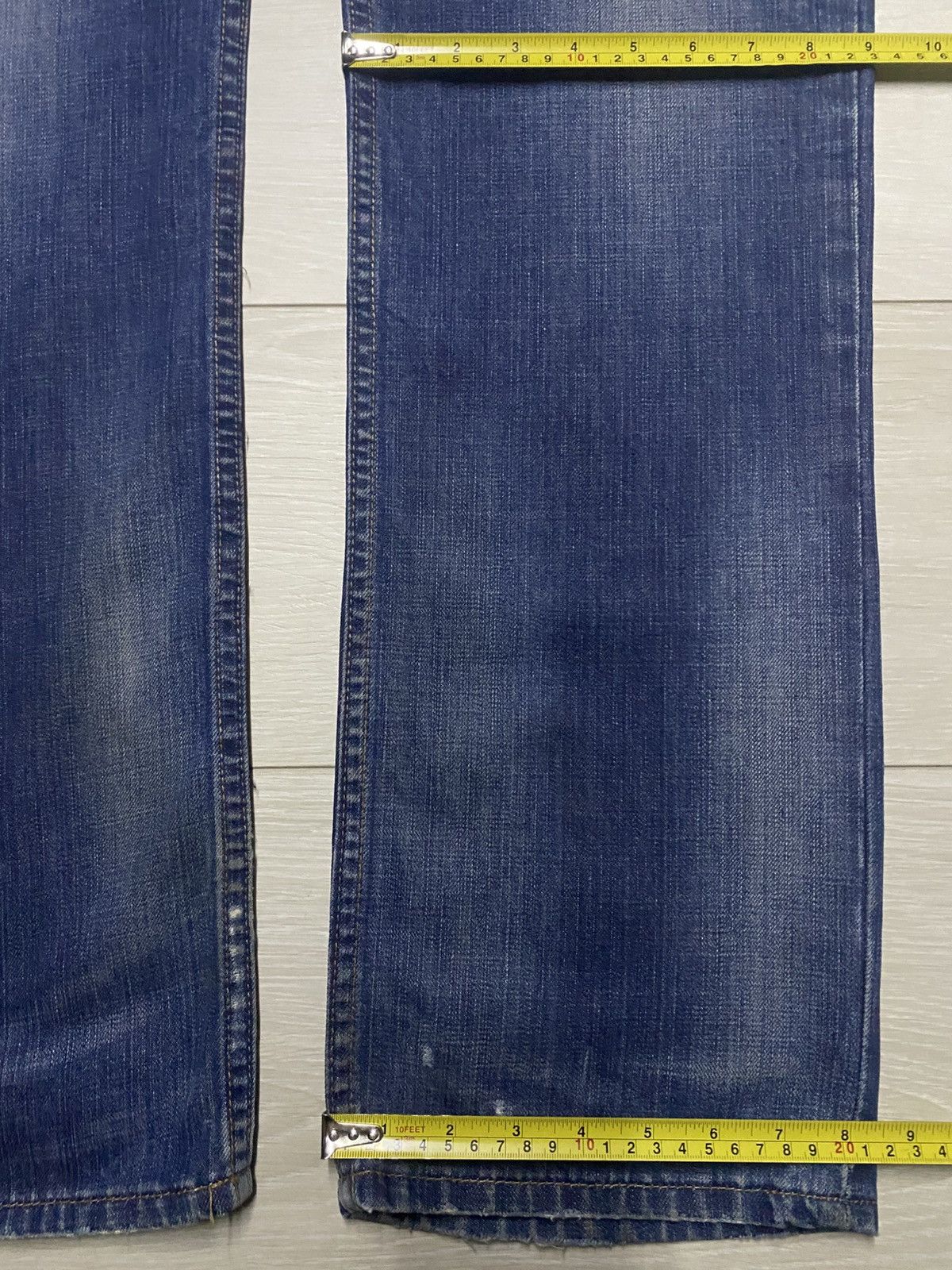 Lee × Vivienne Westwood Vintage Lee Cooper Whisker Faded Wash Distressed Jeans Size US 38 / EU 54 - 16 Thumbnail
