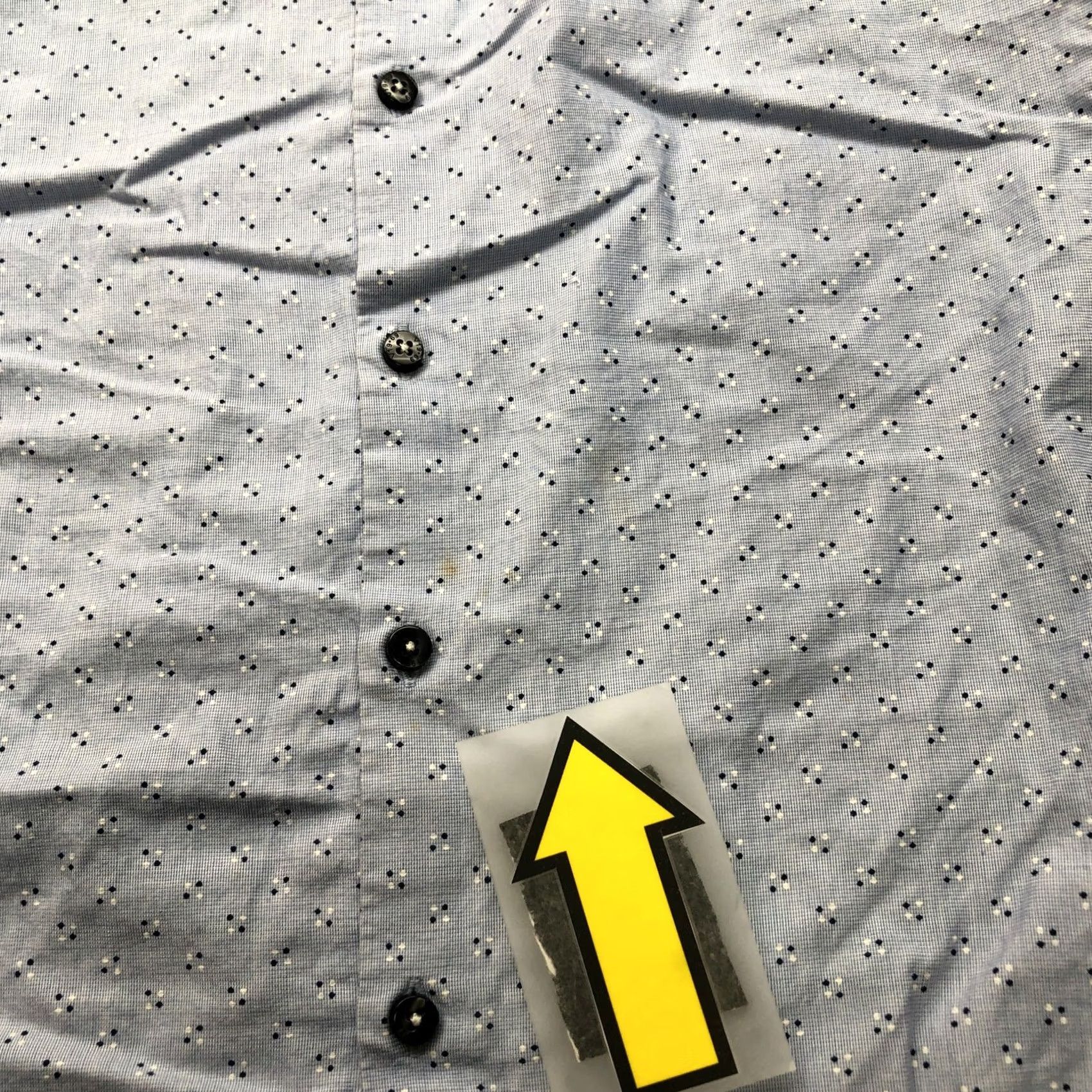 Versace VINTAGE Versace Shirt Dot 1969 16.5 Long Sleeve Button-Down Blue Black Logo Mens L Size 42R - 7 Thumbnail
