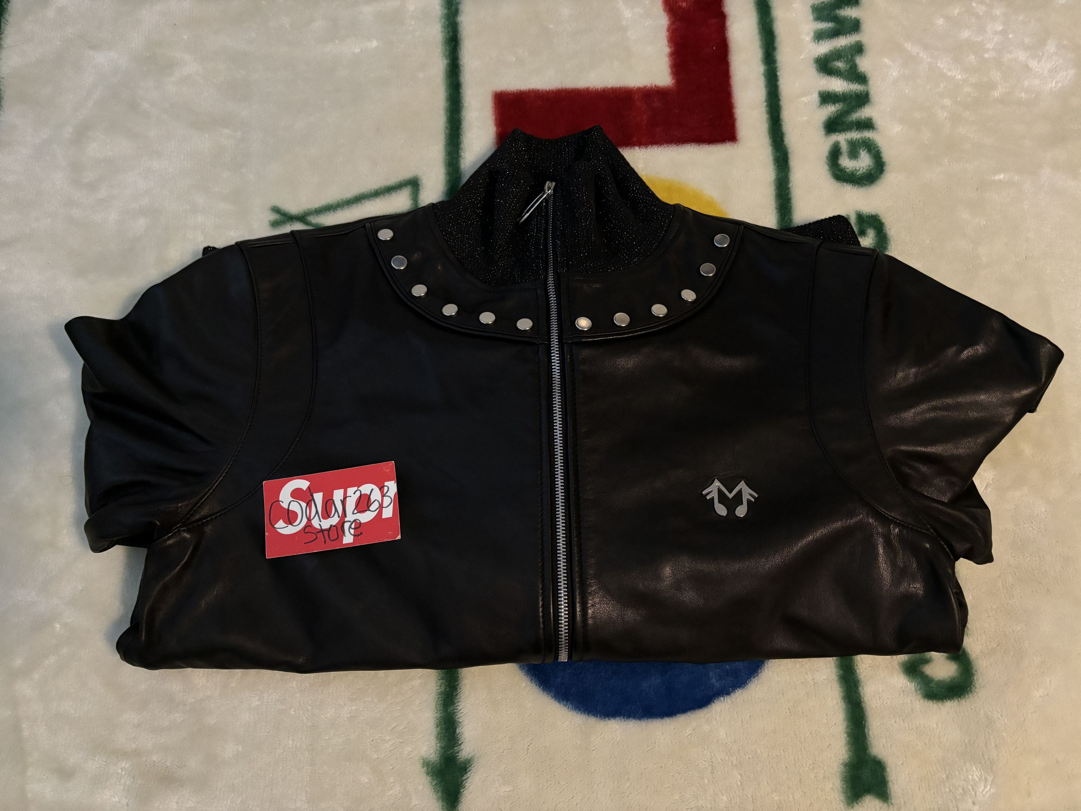 Midnight Studios Midnight Studios Nico Sample Leather Track Jacket AWGE Size US M / EU 48-50 / 2 - 5 Thumbnail