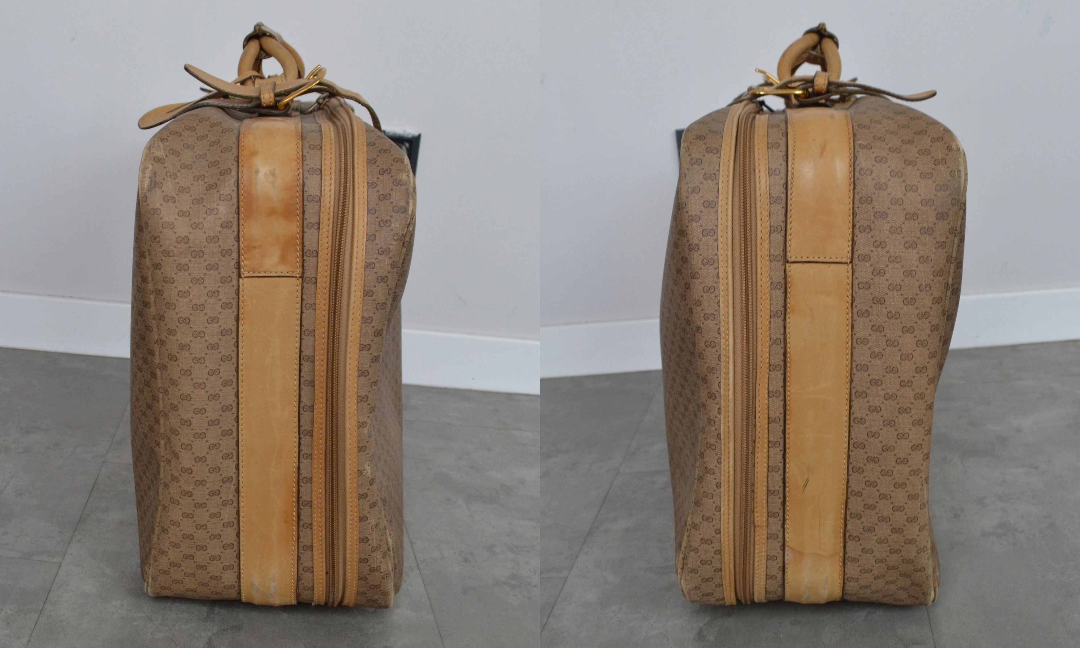 Gucci GUCCI Luggage Bag Monogram GG Logo Suitcase Brown Leather Size ONE SIZE - 15 Thumbnail