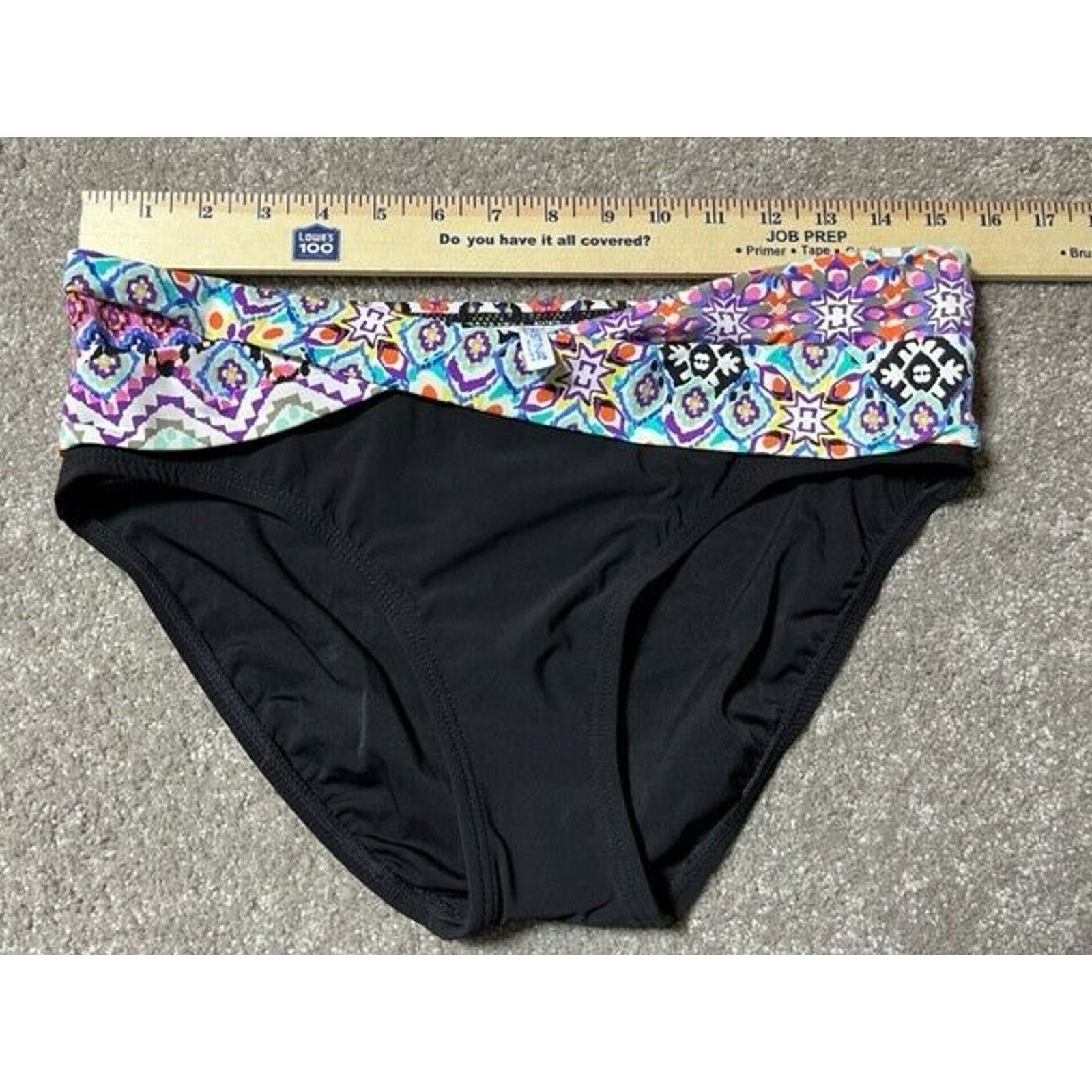 Other Christina Bikini Swim Bottom Womens 12 Aztec Fold Over Black Size XL / US 12-14 / IT 48-50 - 3 Thumbnail
