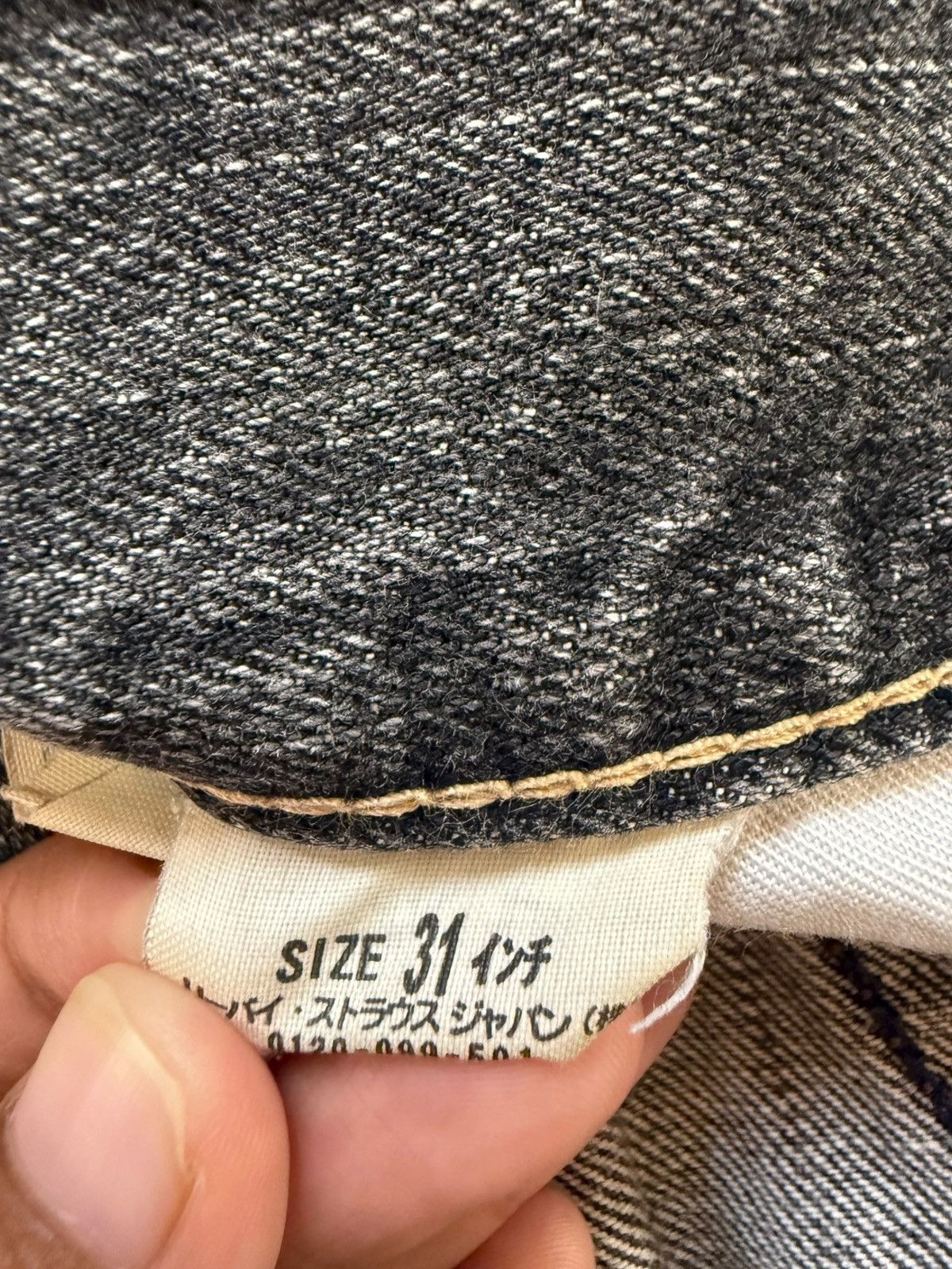 Levi's Vintage 90s Levis 502 Charcoal Wash Distressed Jeans Size US 32 / EU 48 - 5 Thumbnail