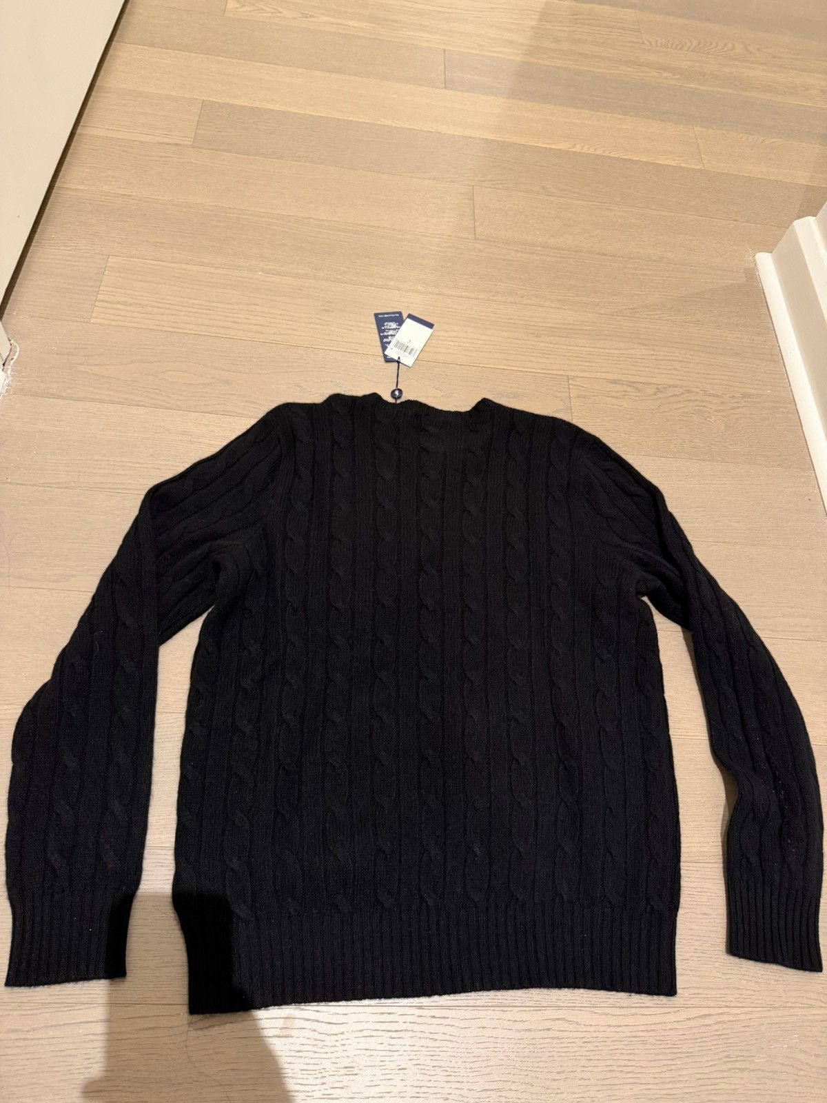 Polo Ralph Lauren Ralph Lauren The Iconic Cable Knit Cashmere Sweater (Black) Size US L / EU 52-54 / 3 - 2 Thumbnail