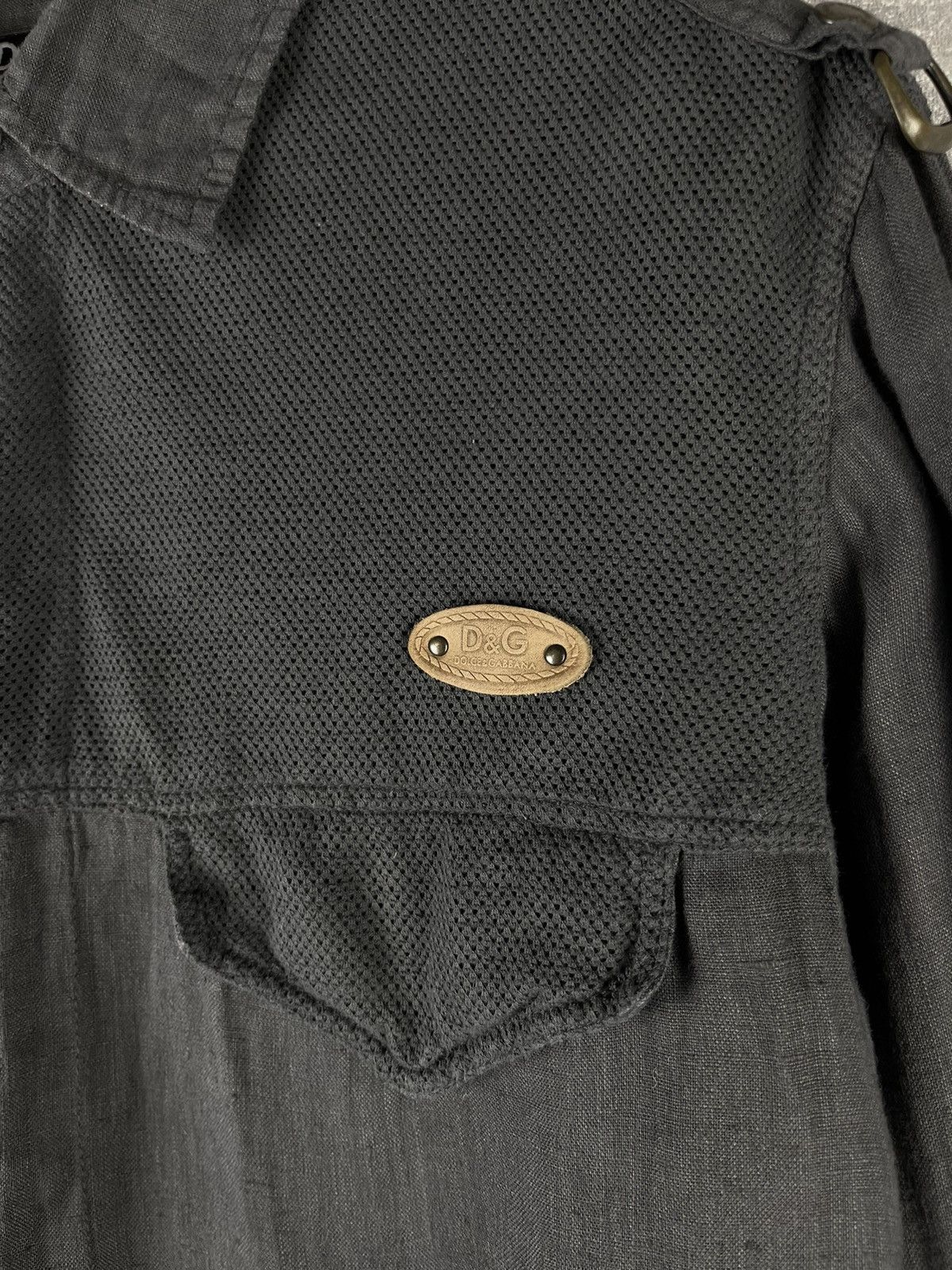 Dolce & Gabbana Dolce & Gabbana D&G Archives 00s Linen Shirt Gray Military Size US S / EU 44-46 / 1 - 5 Thumbnail