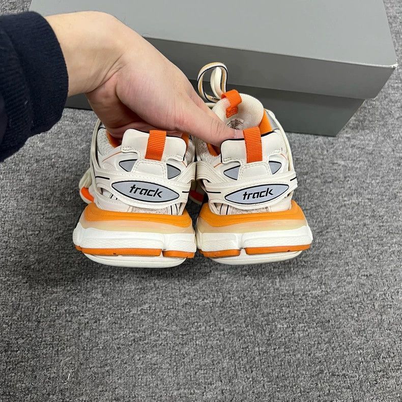 Balenciaga Balenciaga Track Dad Sneakers in White and Orange-2506 Size US 10 / EU 43 - 4 Thumbnail