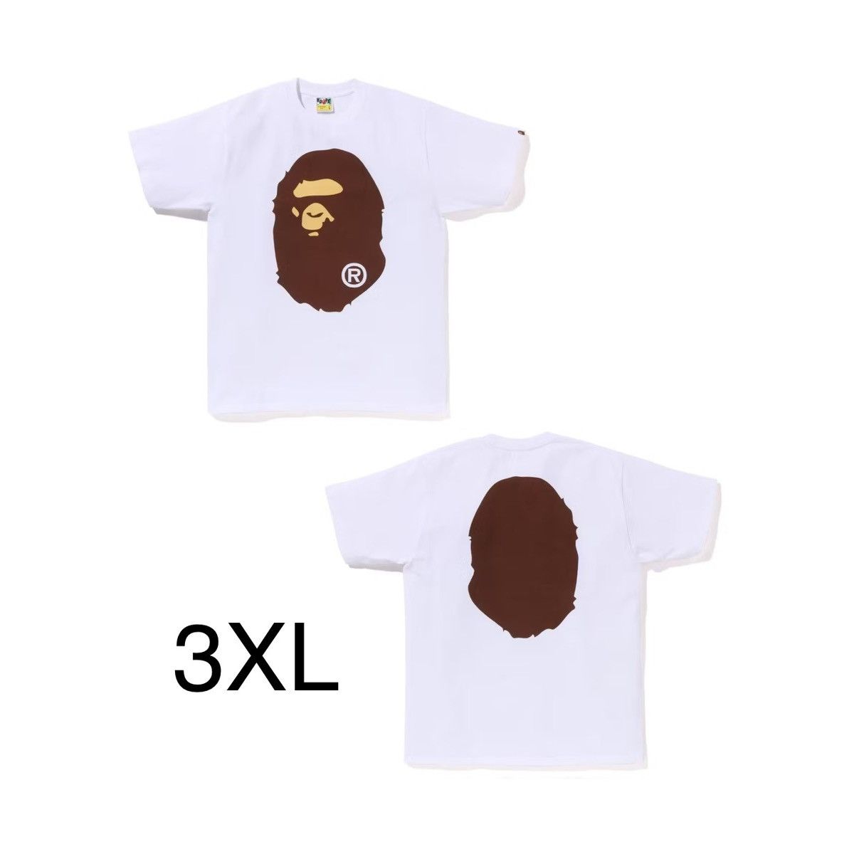 Bape Bape Pigment Big Ape Head Tee White Size US XXL / EU 58 / 5 - 1 Thumbnail