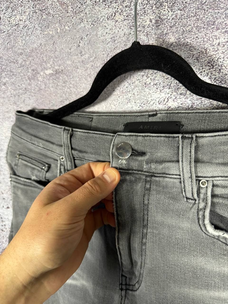 Amiri Amiri MX1 Jean Gray Distressed Skinny Women's Size 30 Size 30" / US 8 / IT 44 - 10 Thumbnail