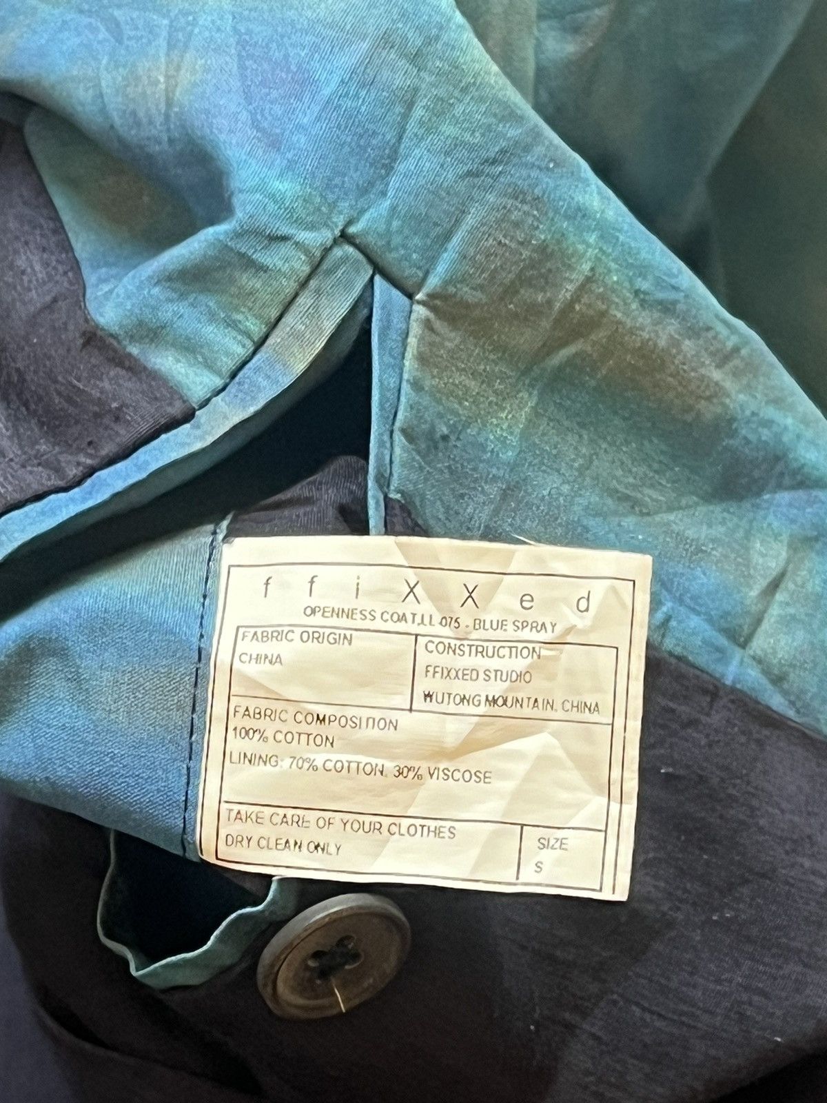 Japanese Brand ffiXXed x Ester Partegas Construction Blue Spray Coat Size US S / EU 44-46 / 1 - 4 Thumbnail