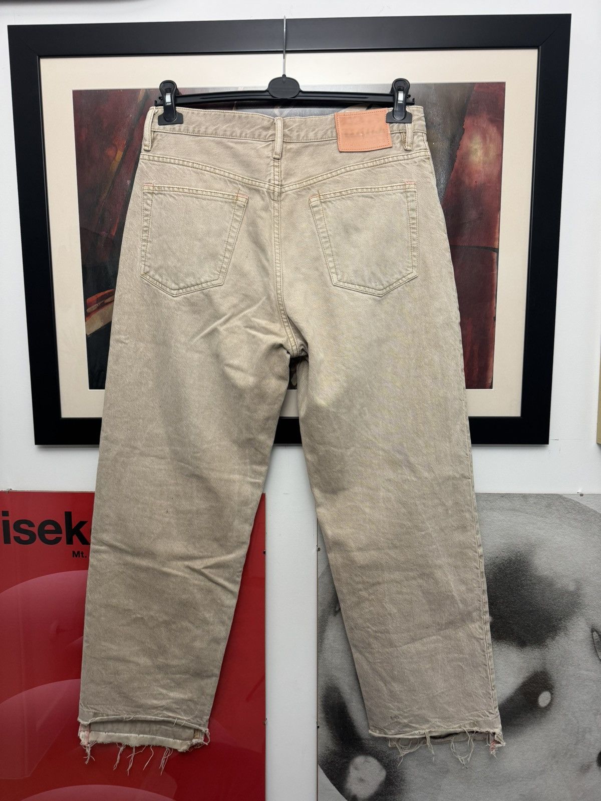Acne Studios Acne Studios Loose Fit Washed Beige Denim Jeans Distressed Size US 30 / EU 46 - 2 Thumbnail