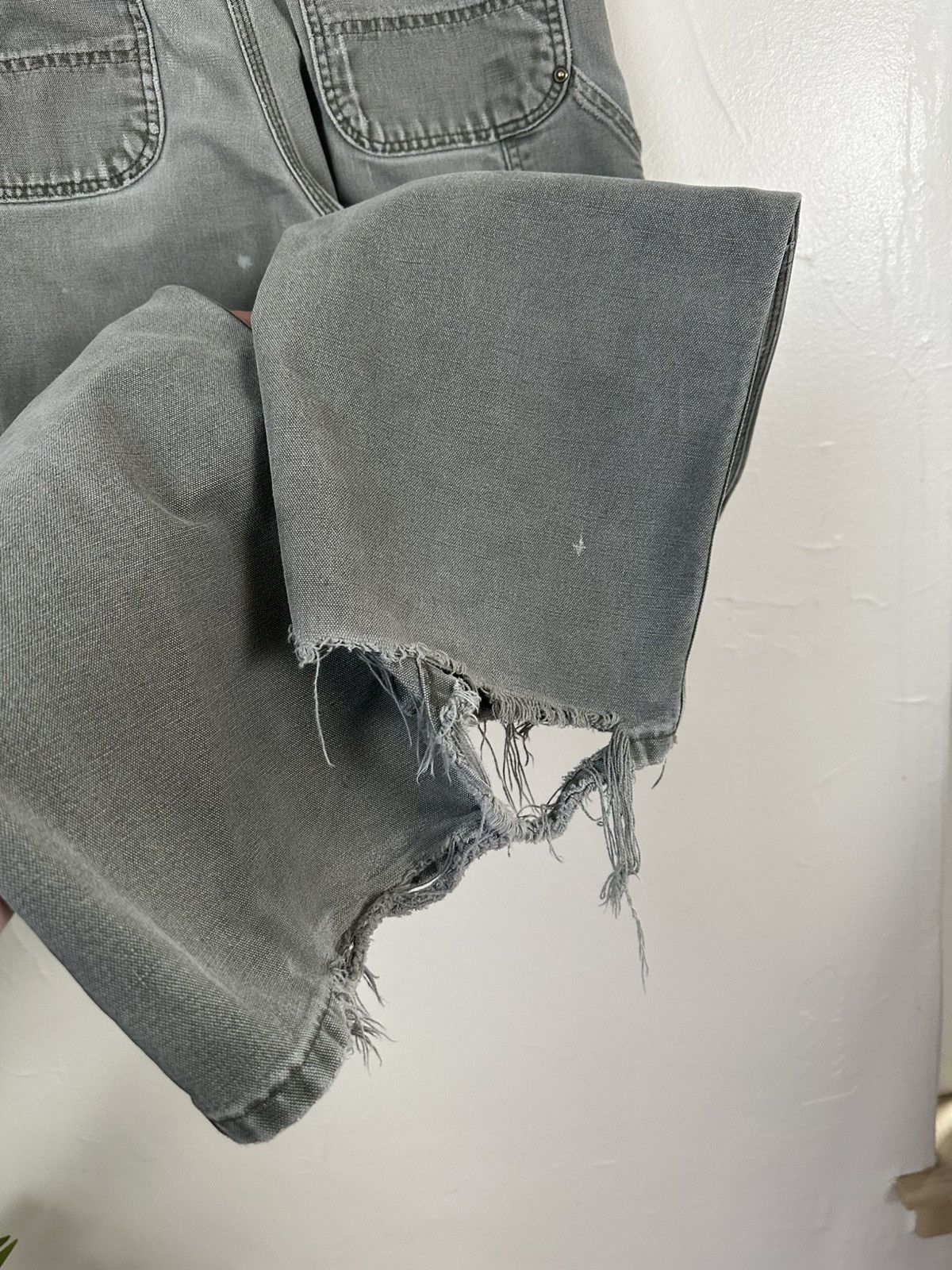 Carhartt (31x30) CRAZY THRASHED REPAIRED Carhartt Double Knee Pants Size US 31 - 14 Thumbnail