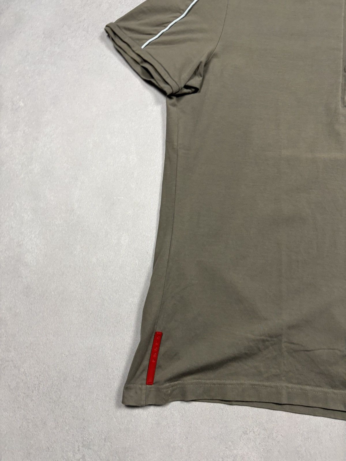 Prada Vintage 00s Prada Sport Red Tab Polo 1/3 Zip Shirt Rare L Size US L / EU 52-54 / 3 - 3 Thumbnail