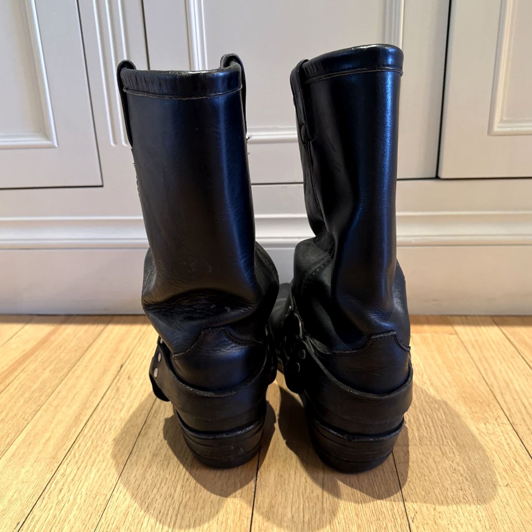 Chippewa Chippewa Harness Motorcycle Biker Boots 12" Black 27868 Men 13 D Leather Vibram Outsole Square Toe Pull On - Biker, Motorcycle, Classic, Moto Shoes Size US 13 / EU 46 - 4 Thumbnail
