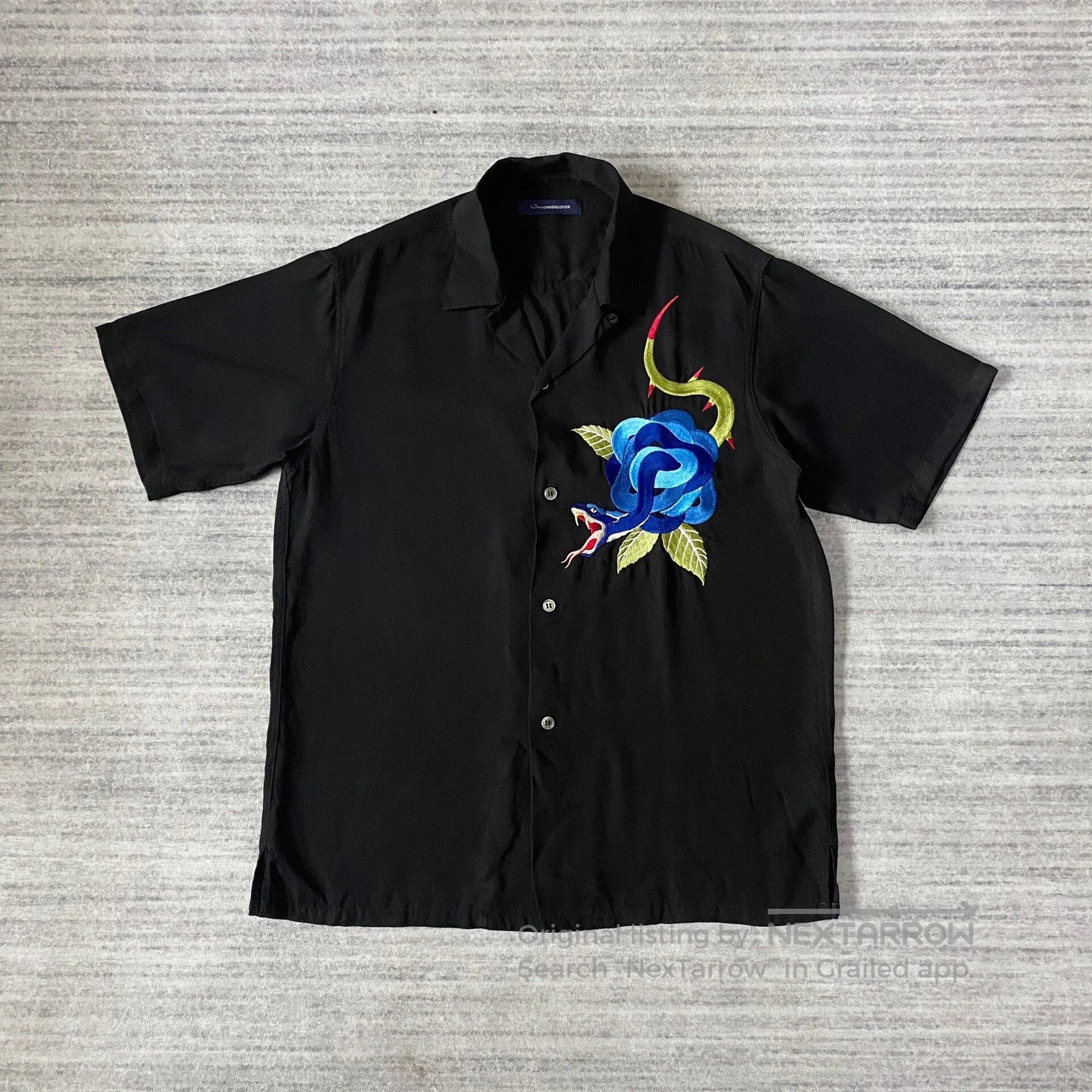 Undercover rose embroidered short-sleeve hawaiian shirt. Size US S / EU 44-46 / 1 - 1 Thumbnail