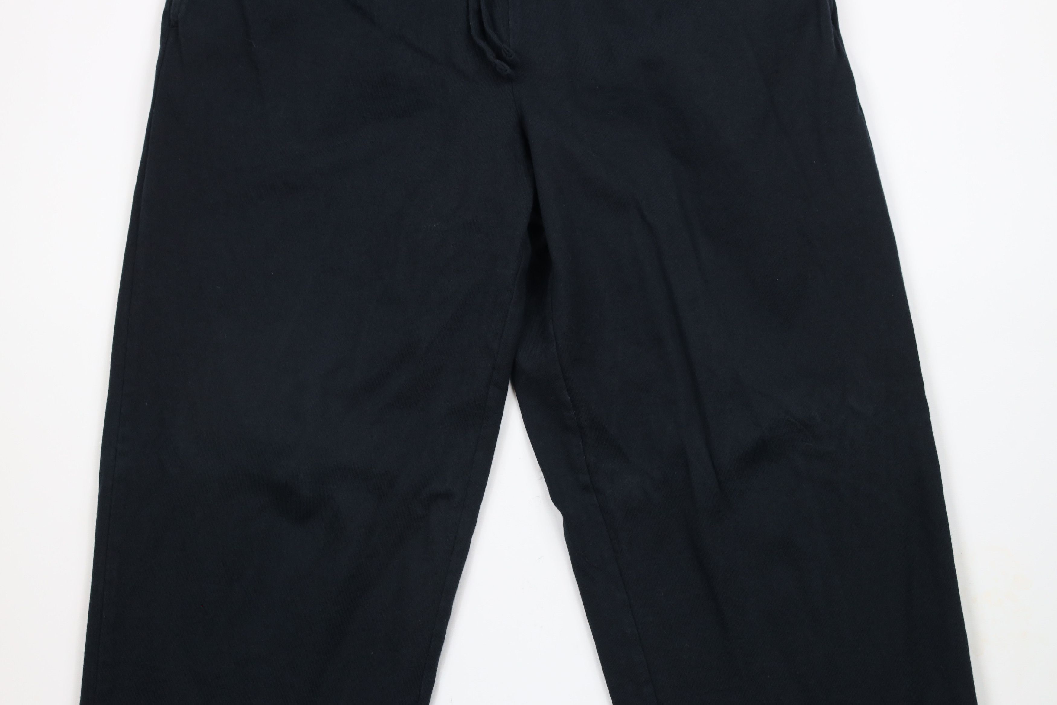 Lands' End × Vintage Vintage 90s Lands End Blank Wide Leg Sweatpants Pants Black Size US 36 / EU 52 - 3 Thumbnail