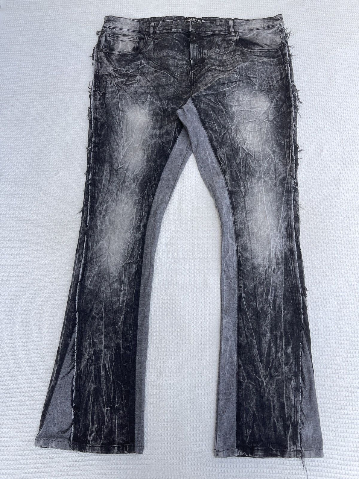 Japanese Brand Last Drop🔥LAGENDARY STATUS Distressed hybrid Bootcut Jeans Size US 44 / EU 60 - 2 Thumbnail