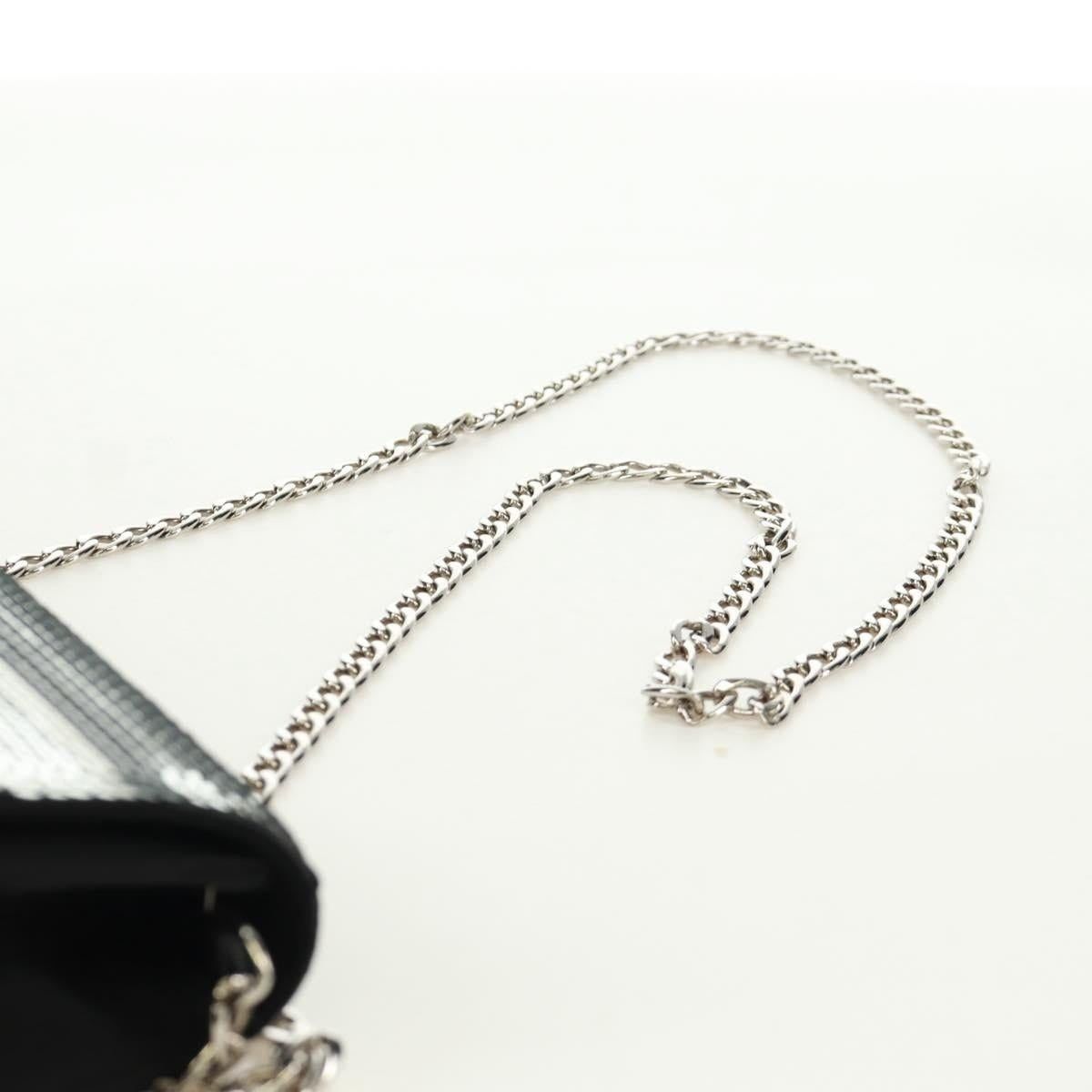 Prada Prada Chain Sequin Shoulder Bag Leather Black Size ONE SIZE - 15 Thumbnail