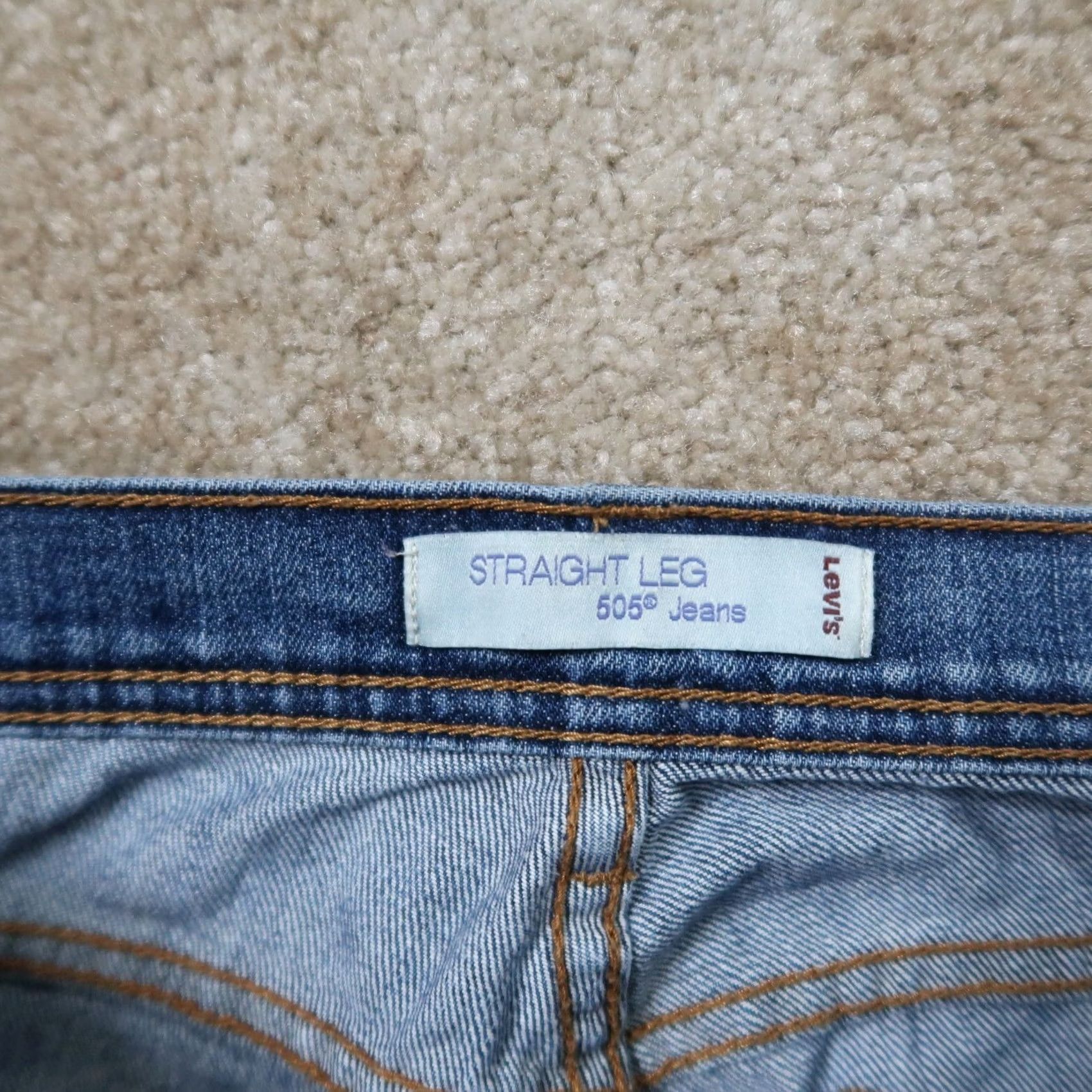 Levi's Levi's 505 Jeans Womens 8 Straight Leg Denim Blue 33in Inseam 30 Waist Stretch Pockets Regular Size Type Jeans Size 30" / US 8 / IT 44 - 3 Thumbnail