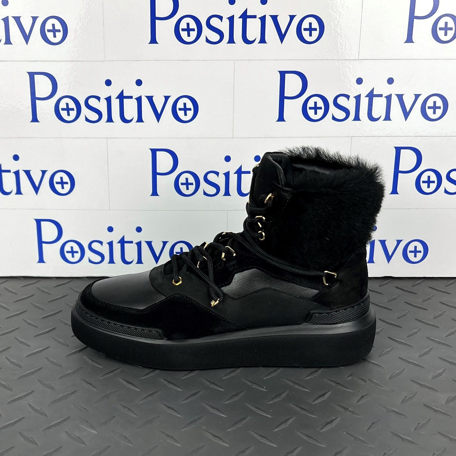 image of Buscemi Womens Victoria Black Leather Sneakers Us 8 Eu 38