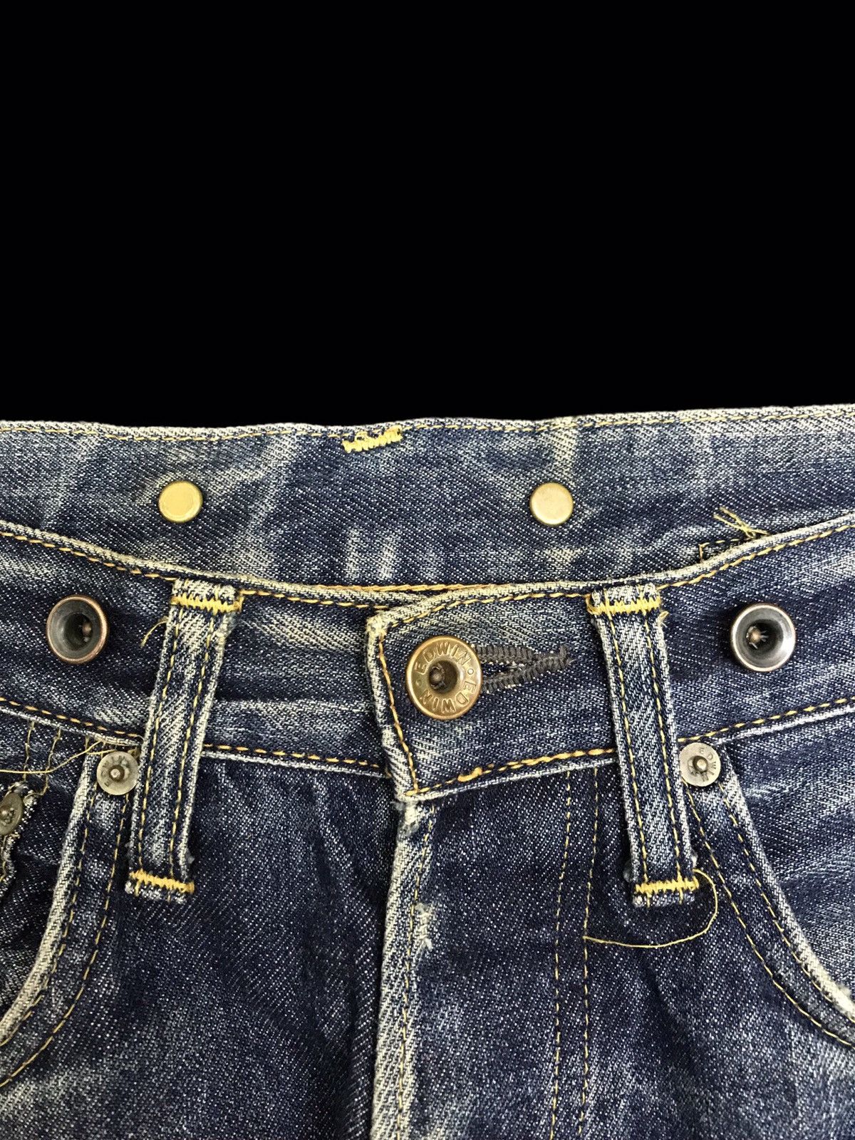 Edwin 💥THRASHED💥RARE EDWIN OVRLL WIDE BAGGY SUSPENDER DENIM F345 Size US 28 / EU 44 - 11 Thumbnail