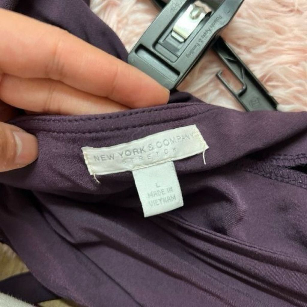 Christos New York New York & Company Women’s Purple Belted Dress Size Large Size XL / US 12-14 / IT 48-50 - 4 Thumbnail