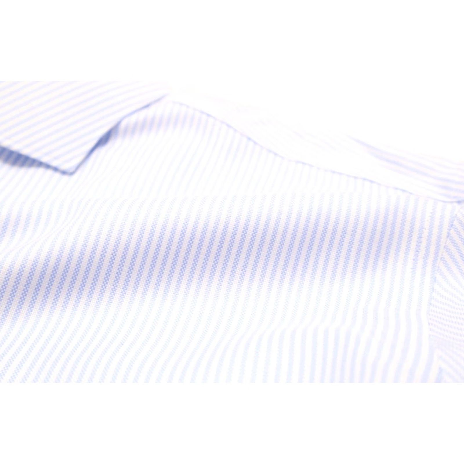 Suitsupply SUITSUPPLY Try On Extra Slim Fit Formal Shirt Men's 48 / 19 Pinstriped Blue Size 48R - 6 Thumbnail