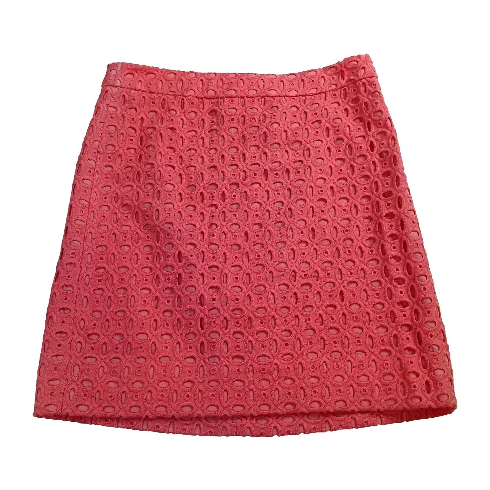 J.Crew J Crew Pencil Skirt Women’s 00 Pink Explored Eyelet Lining Size 24" / US 00 / IT 34 - 1 Thumbnail