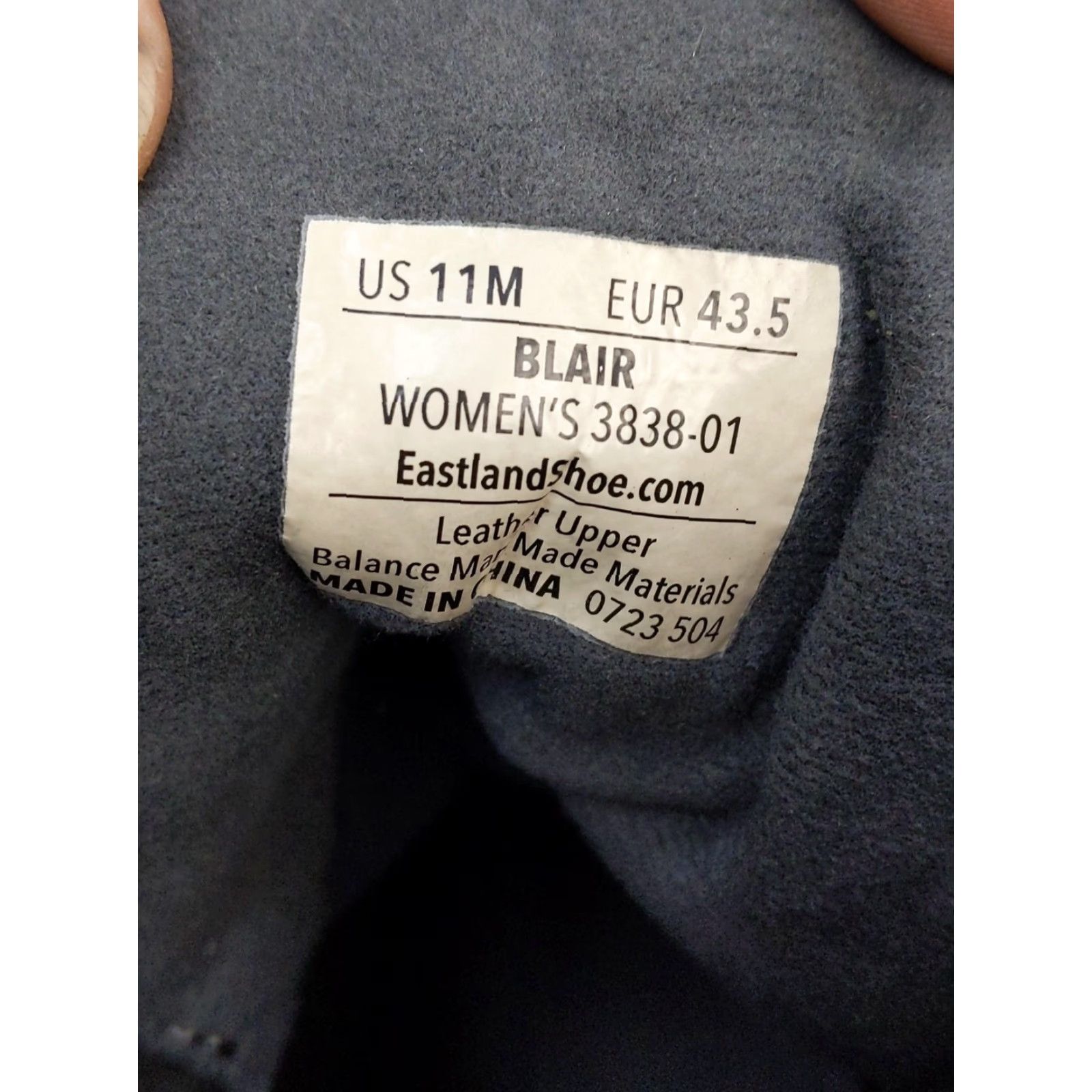 Eastland Eastland Blair Boots Womens 11 43.5 Black Leather Ankle Combat Zip Lace Up Size US 11 / IT 41 - 5 Thumbnail