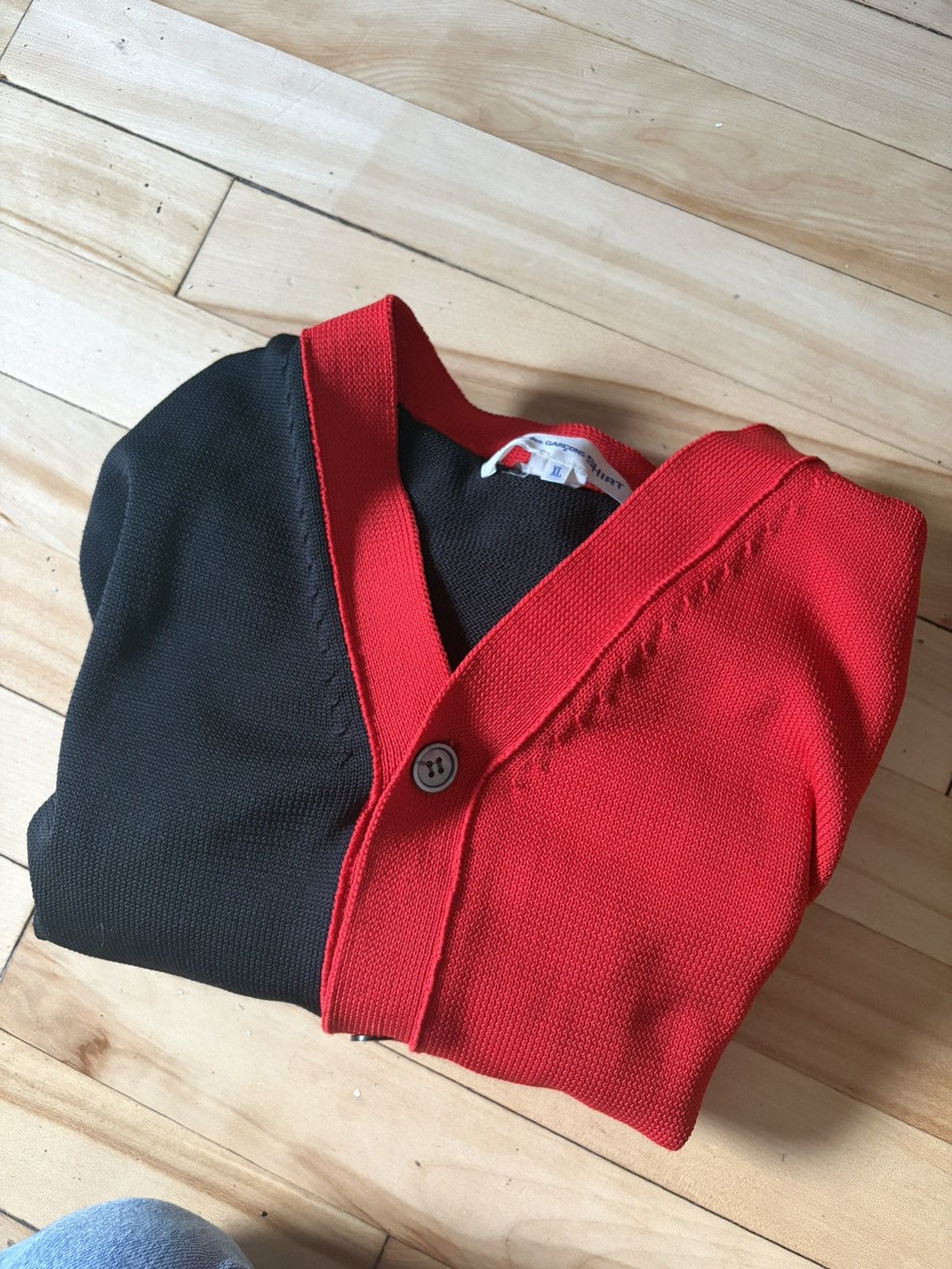Comme des Garcons SHIRT Comme des Garçons SHIRT Asymmetrical Split Cardigan Size US XL / EU 56 / 4 - 1 Thumbnail