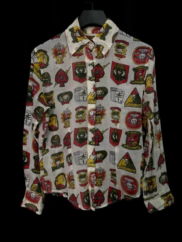 希少 Paul Harnden cotton band coller shirt Rare Paul Harnden Cotton Band Collar Shirt