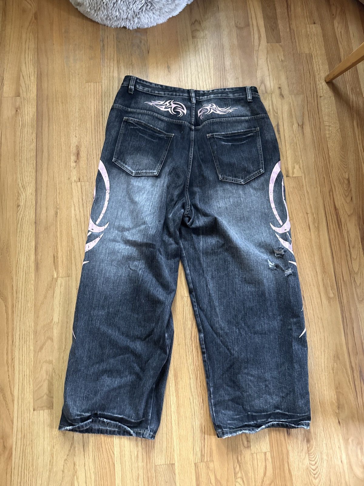 Jaded London Jaded London Black and Pink Tribal Pants Size US 38 / EU 54 - 3 Thumbnail