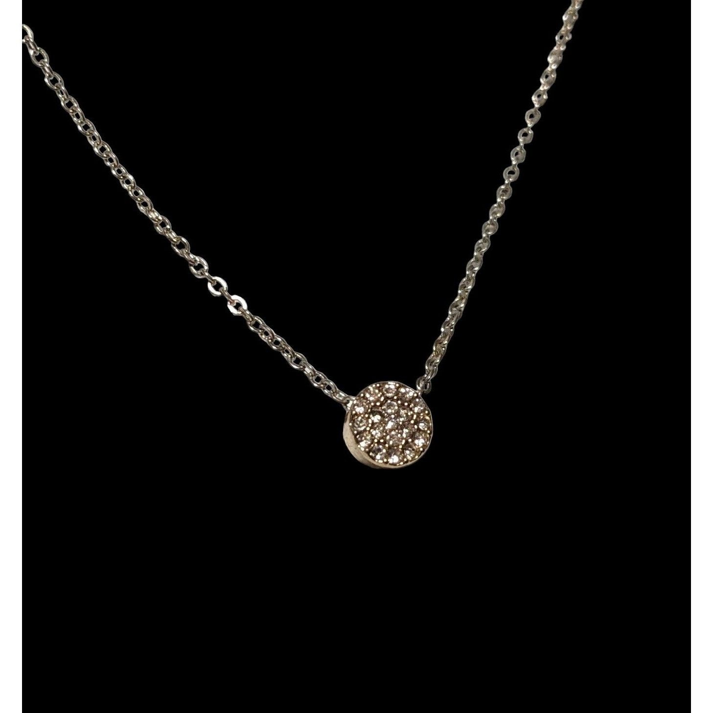 Other Minimalist Silver And Gold Rhinestone Pendant Necklace Size ONE SIZE - 3 Thumbnail