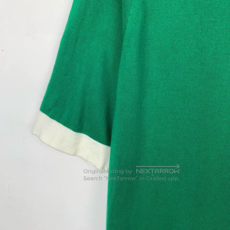 Hermes Hermes Green round-neck cotton knit short-sleeve Size US S / EU 44-46 / 1 - 4 Thumbnail