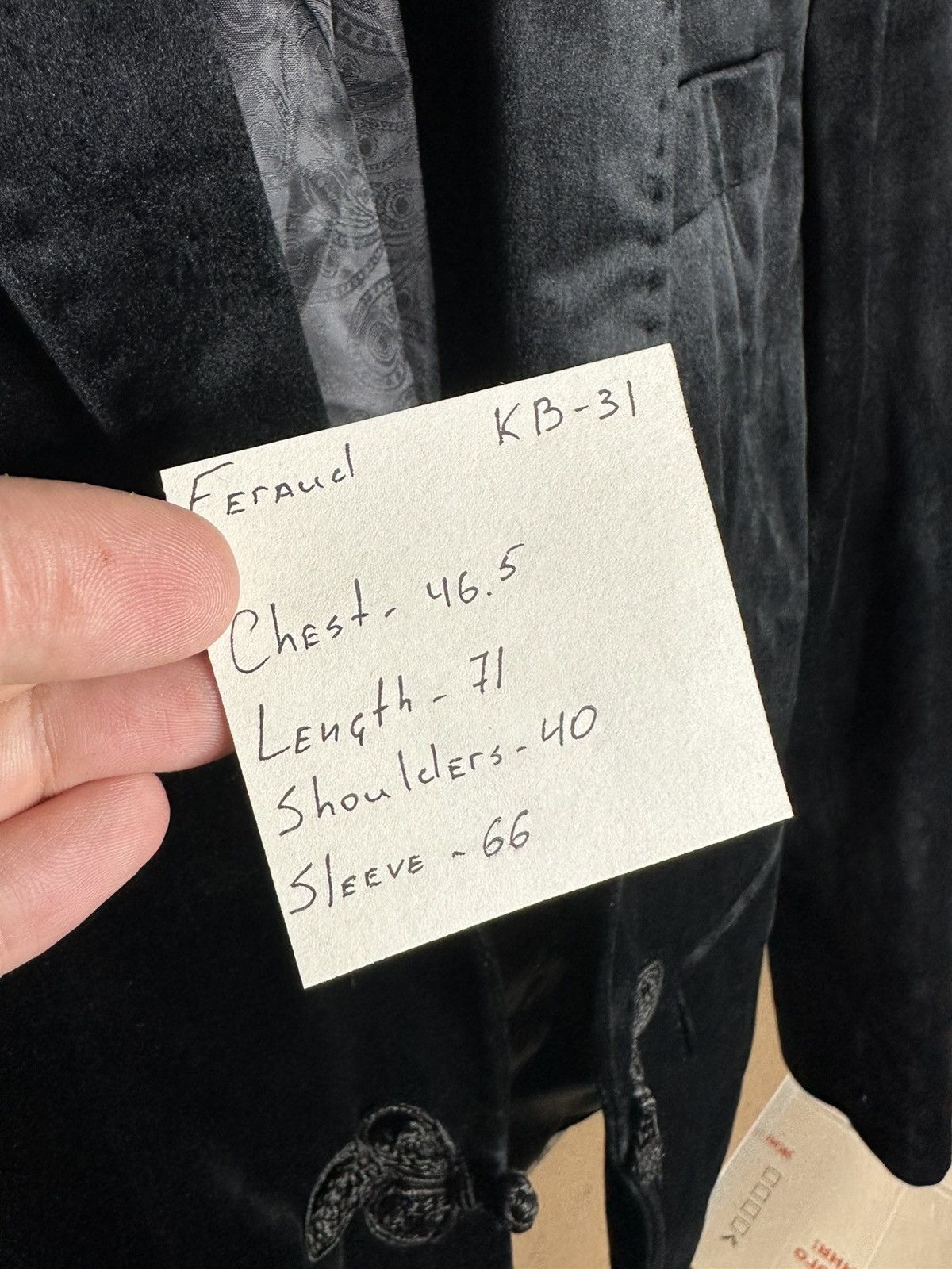 Gianni Feraud Gianni Ferraud Black Velvet Blazer Jacket Size 38R - 5 Thumbnail