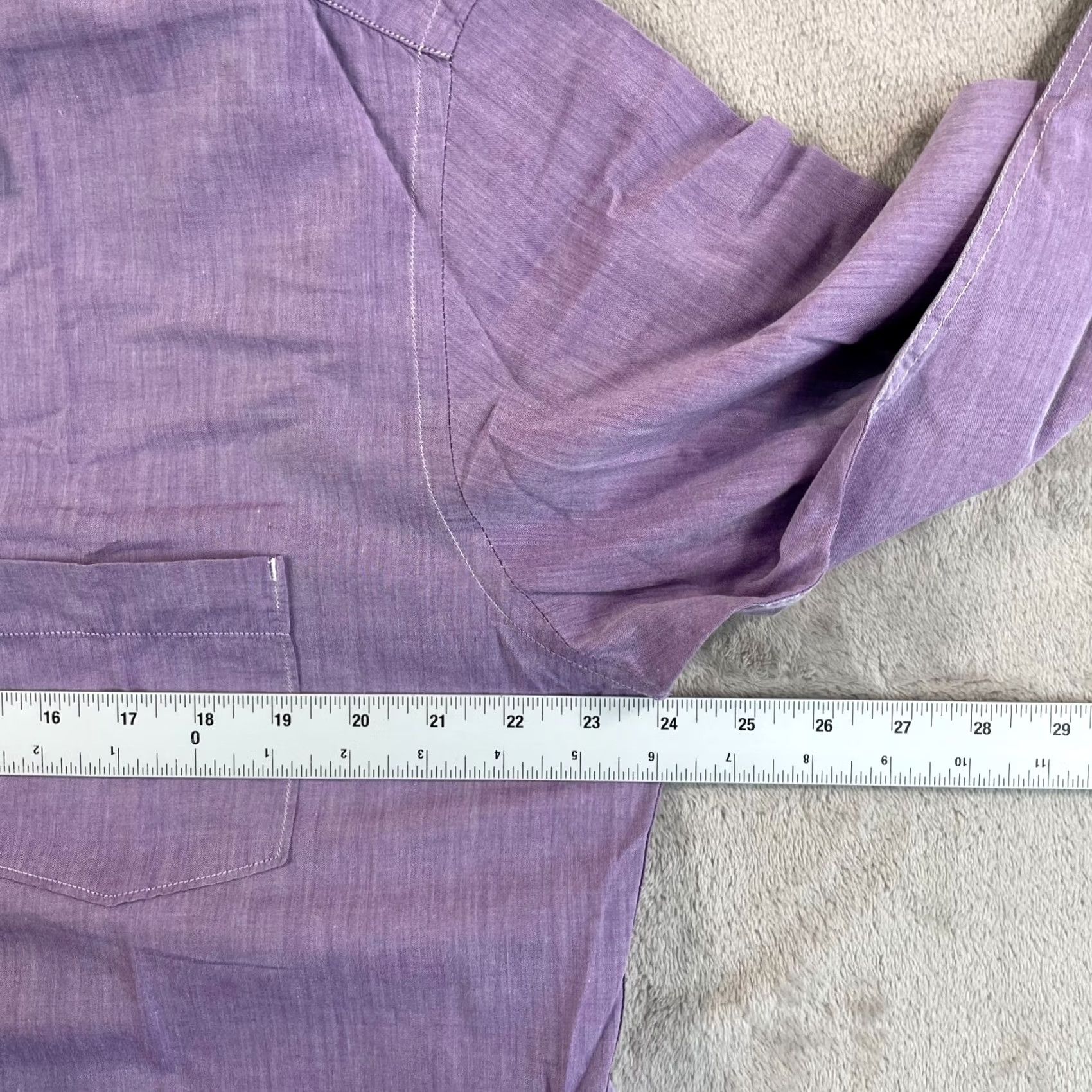 Hartford Hartford Shirt Men 2XL Lavender Long Sleeve Pocket Designer Preppy Size US XXL / EU 58 / 5 - 5 Thumbnail
