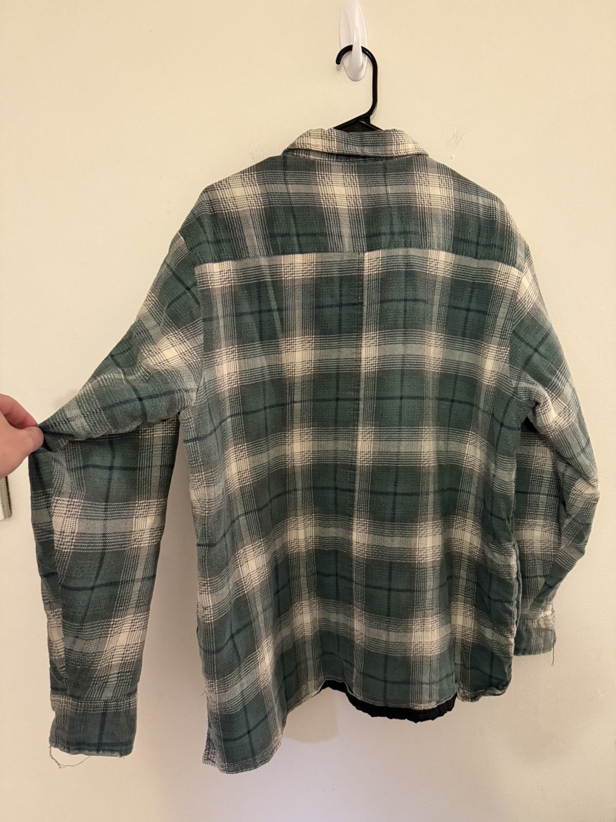 Vintage (XL) BEAUTIFUL FADED VINTAGE Green Flannel Button Up Shirt Size US XL / EU 56 / 4 - 6 Thumbnail