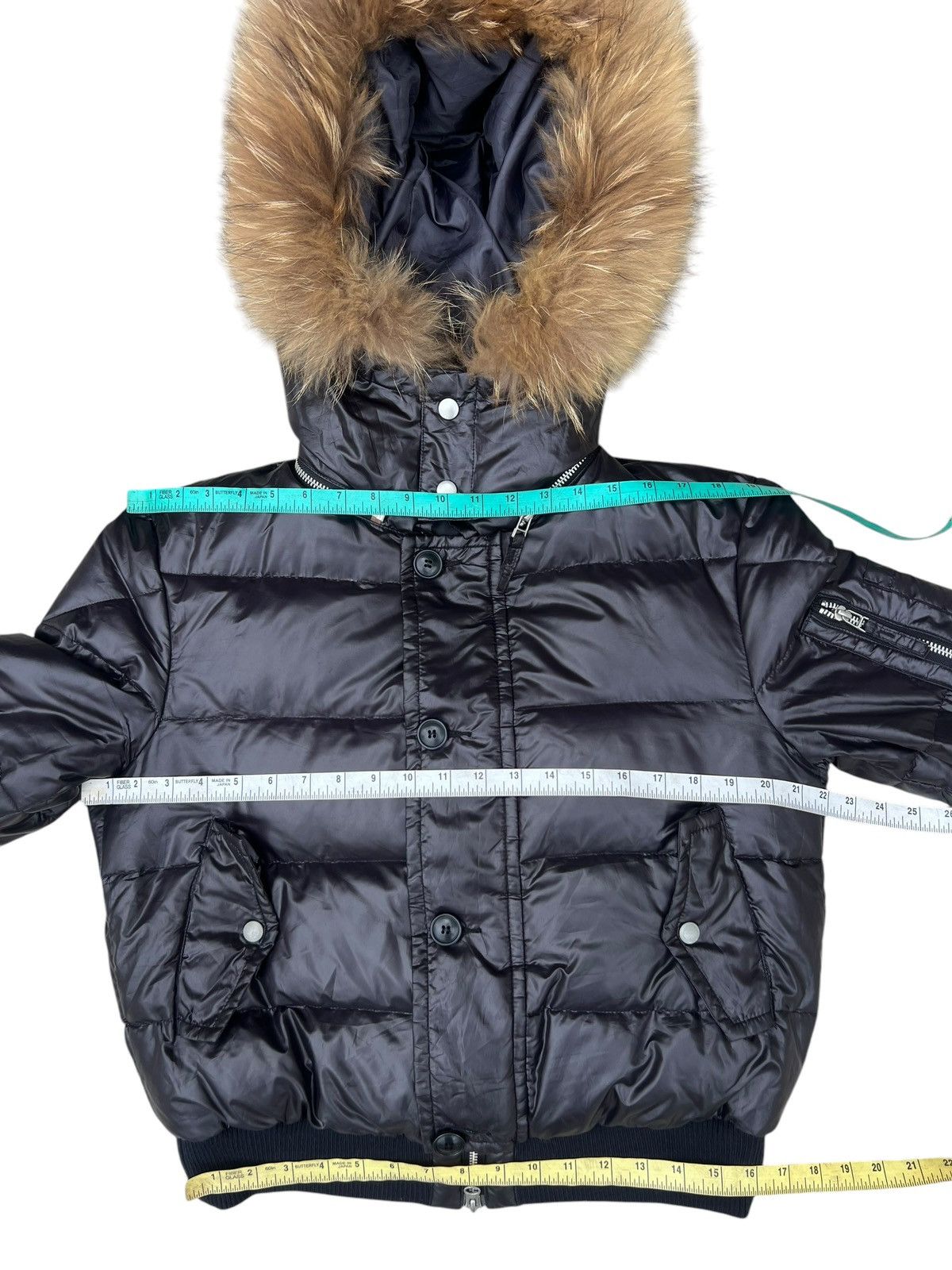 Bajra Modern Lovers Japan Racoon Fur Puffer Down Jacket Cropped Size S / US 4 / IT 40 - 2 Thumbnail