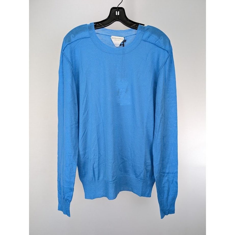 Bottega Veneta o1rshd1 Off Gauge Superfine Cashmere Sweater in Blue Size US L / EU 52-54 / 3 - 2 Thumbnail