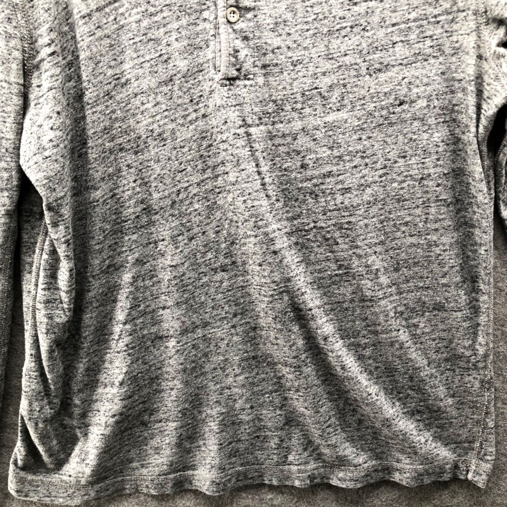 J.Crew J. Crew Henley Long Sleeve T-Shirt Mens M Gray Heather Knit Cotton Size US M / EU 48-50 / 2 - 4 Thumbnail
