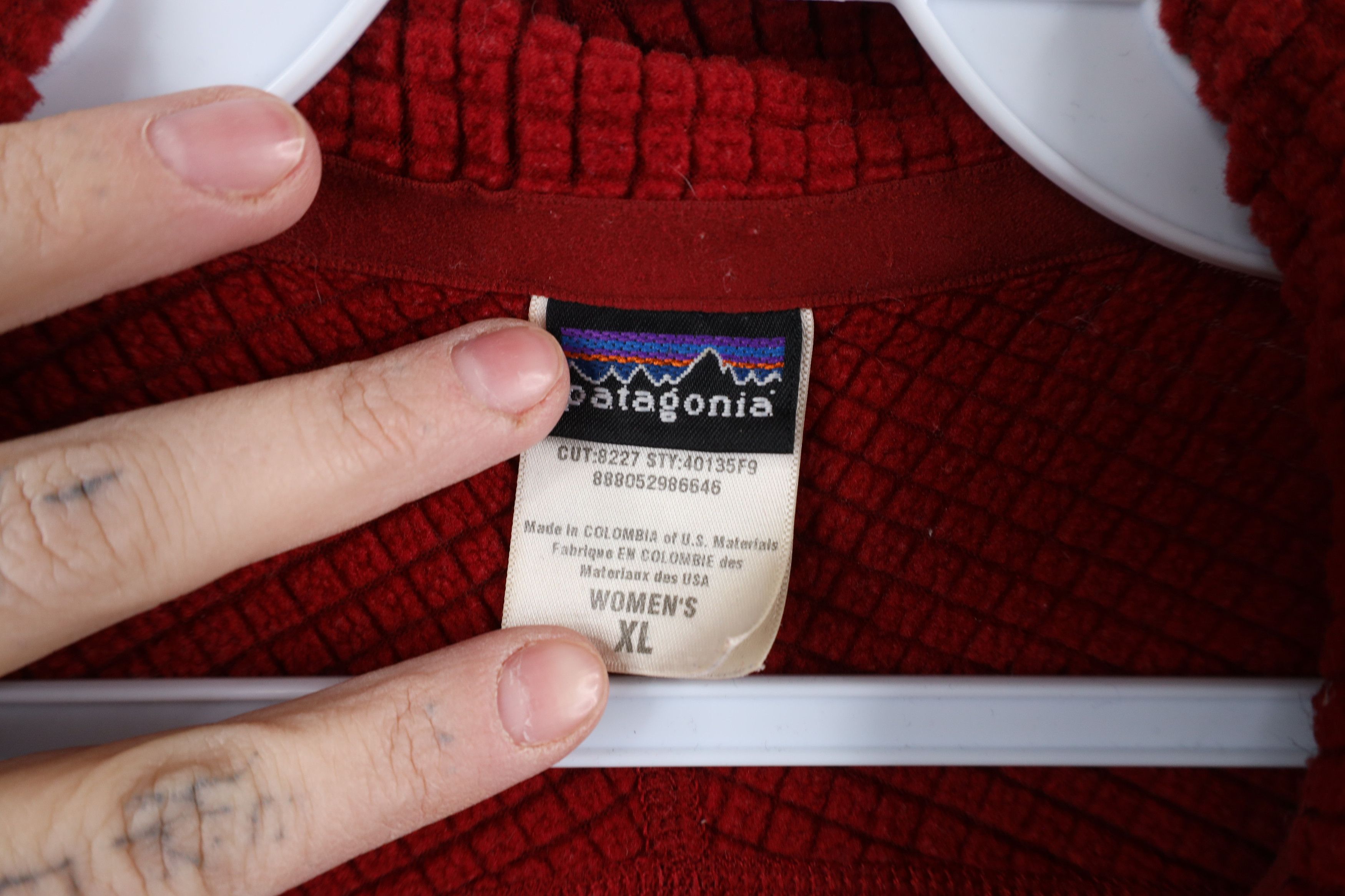 Patagonia × Vintage Vintage Y2K Patagonia R1 Polartec Fleece Full Zip Jacket Red Size XL / US 12-14 / IT 48-50 - 9 Thumbnail