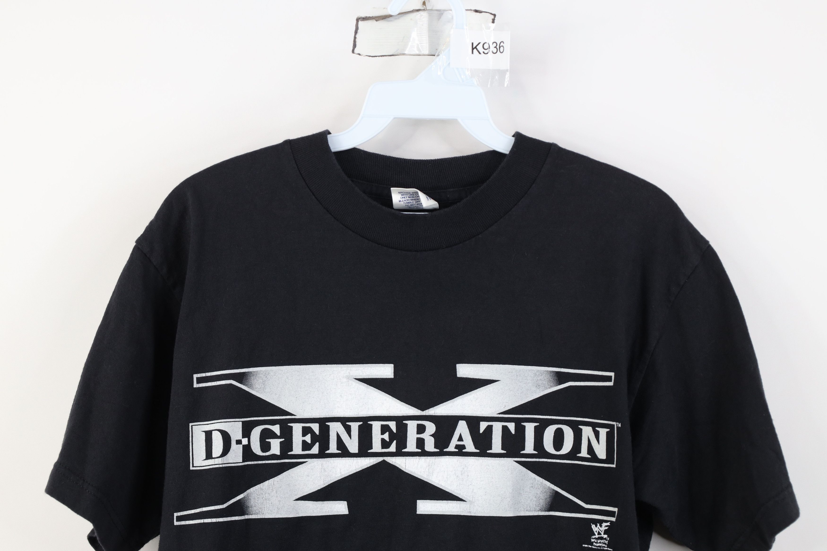 Vintage Vintage 90s WWF Spell Out D Generation X Wrestling T-Shirt Size US M / EU 48-50 / 2 - 2 Thumbnail