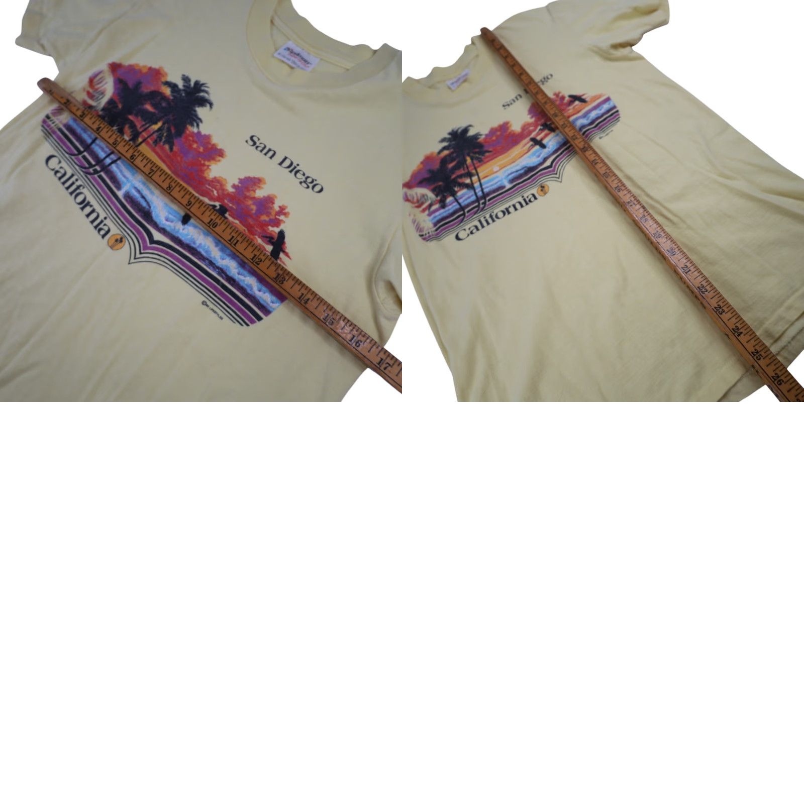 Vintage VINTAGE '82 San Diego California Mens T Shirt Graphic Tourist Yellow M Size US M / EU 48-50 / 2 - 8 Thumbnail