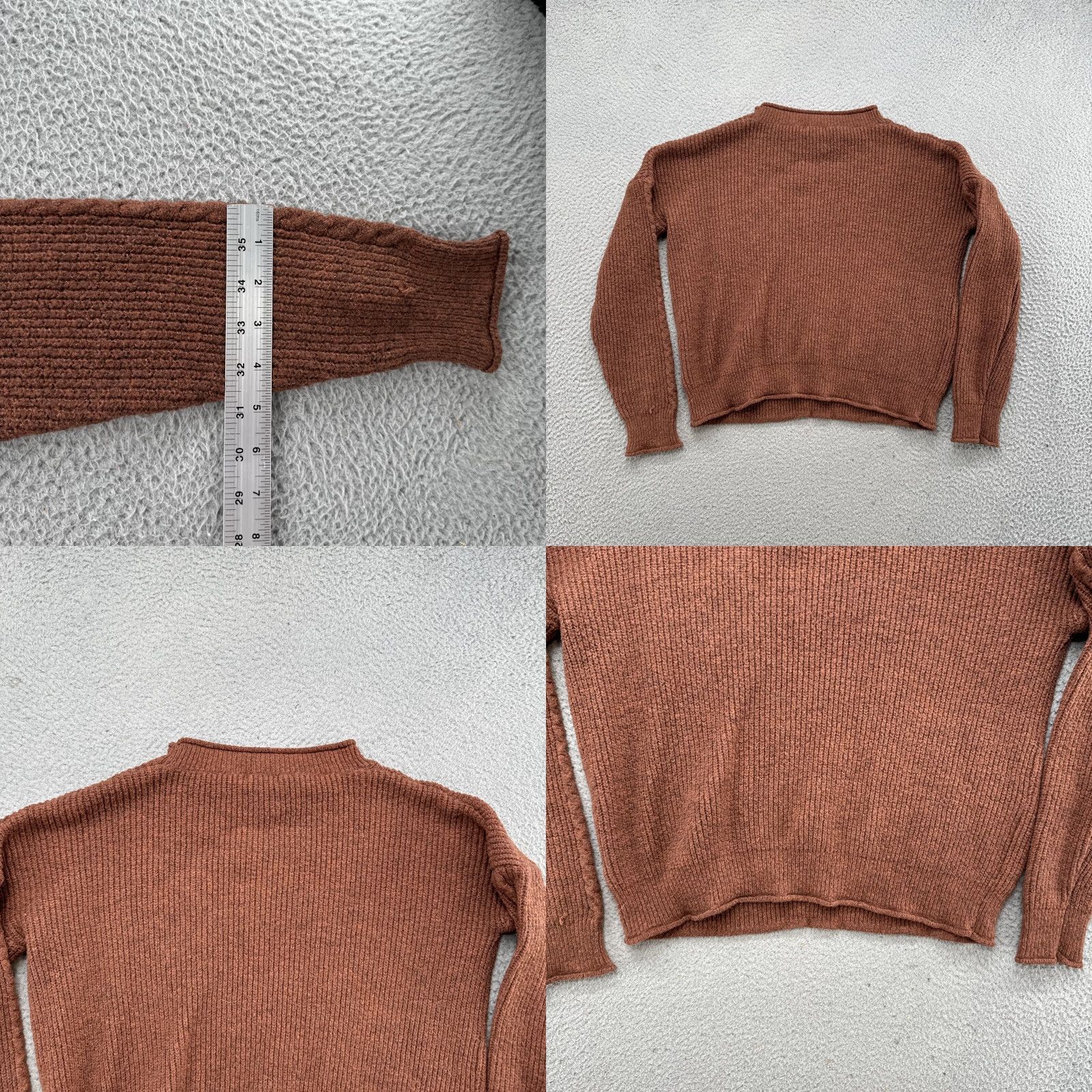 Vintage Esqualo Distressed Knit Brown Pullover Sweater Women’s XS Size Brown Knit Pullover Regular Women Esqualo Pullover Sweater XS Size XS / US 0-2 / IT 36-38 - 8 Thumbnail