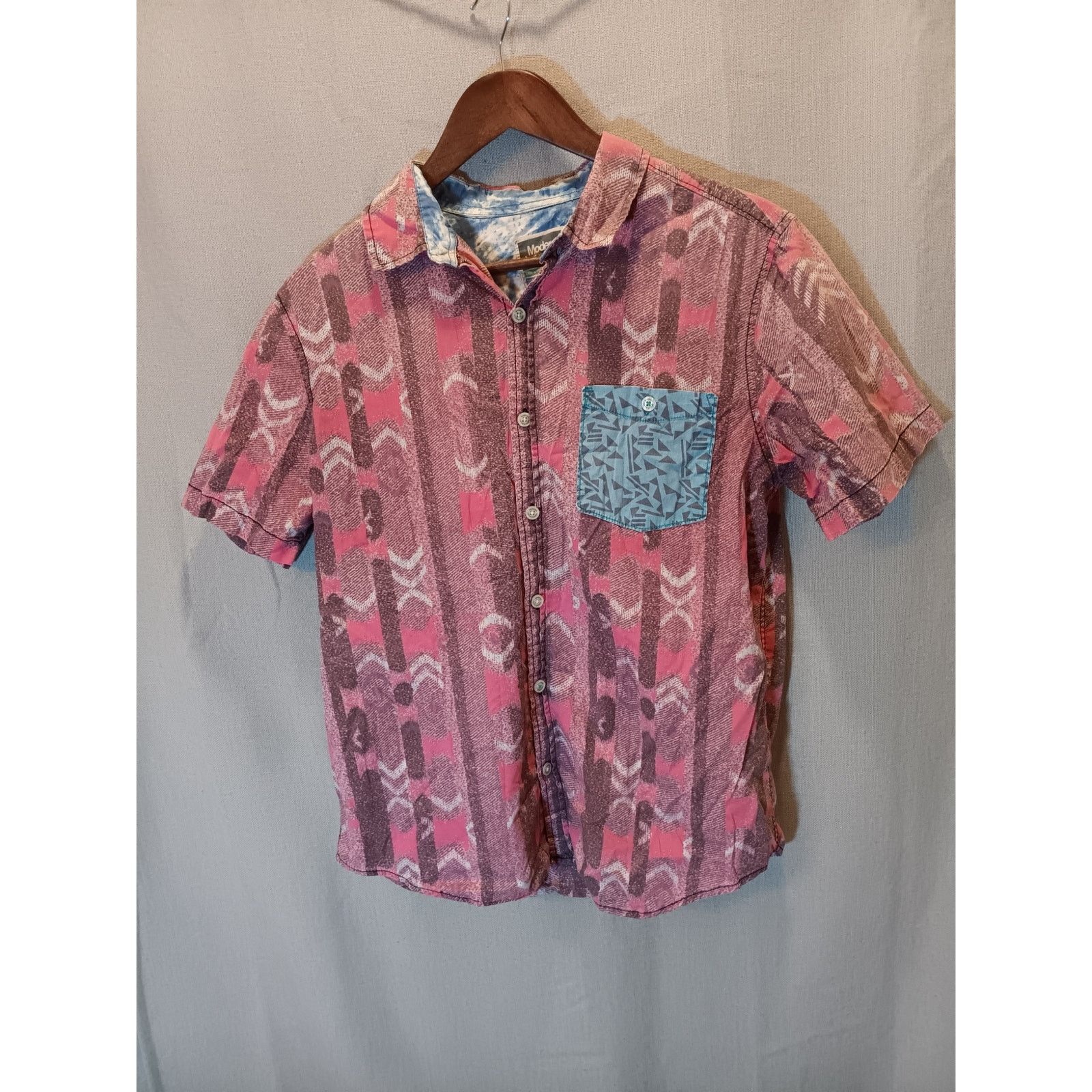Modern Amusement Modern Amusement Men’s Geometric Pattern Button-Up Shirt M Size US M / EU 48-50 / 2 - 1 Thumbnail