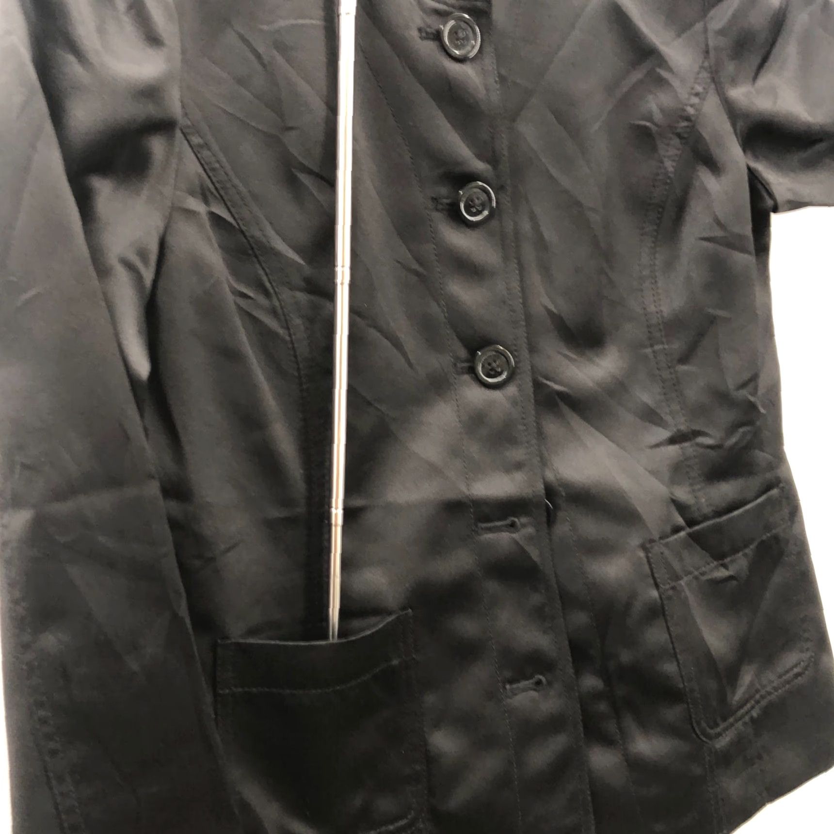 Michael Kors Michael Kors Womens Black Front Pockets Button Up Jacket Size Small Size S / US 4 / IT 40 - 4 Thumbnail