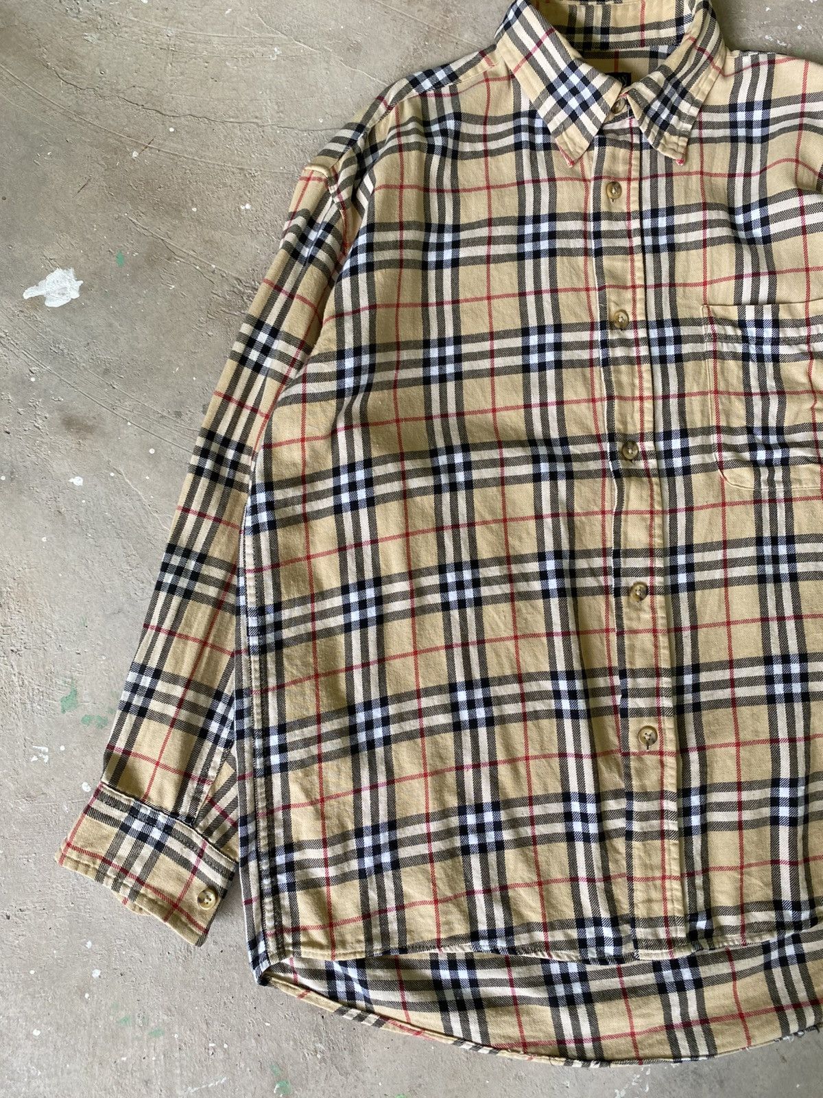 Japanese Brand Arnie Rogan Nova Check Flannel Overshirt Beige Size US M / EU 48-50 / 2 - 3 Thumbnail